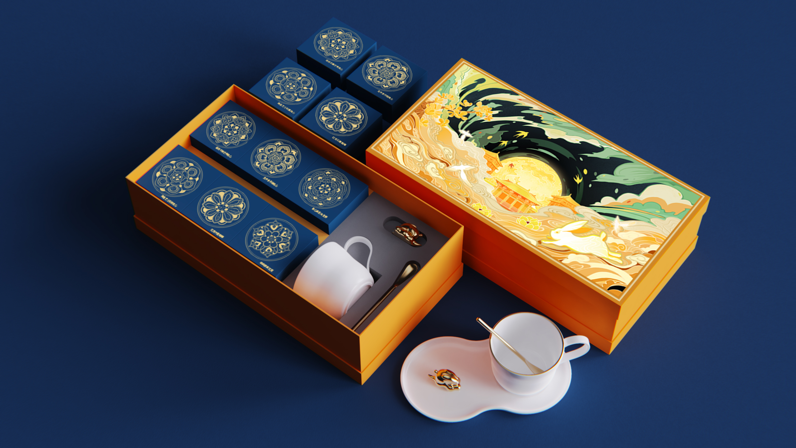 玉兔奔月中秋礼盒