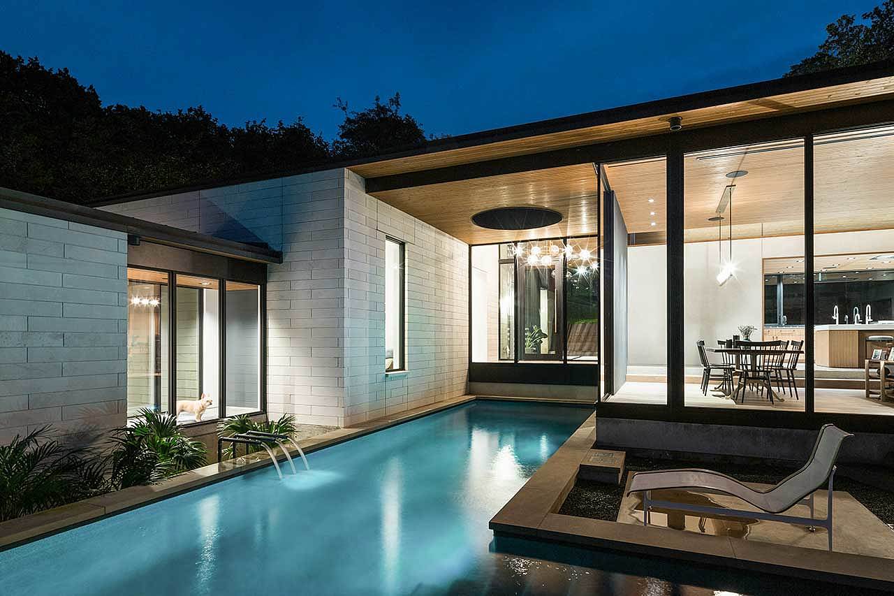 residence，Swimming pool，Architecture，modern，