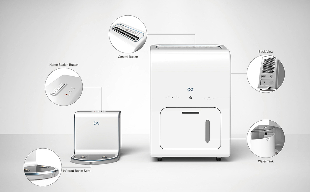 product design，industrial design，air cleaner，Simplicity，intelligence，