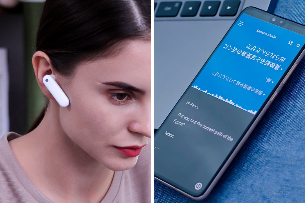 headset，translate，Bluetooth，wireless，white，