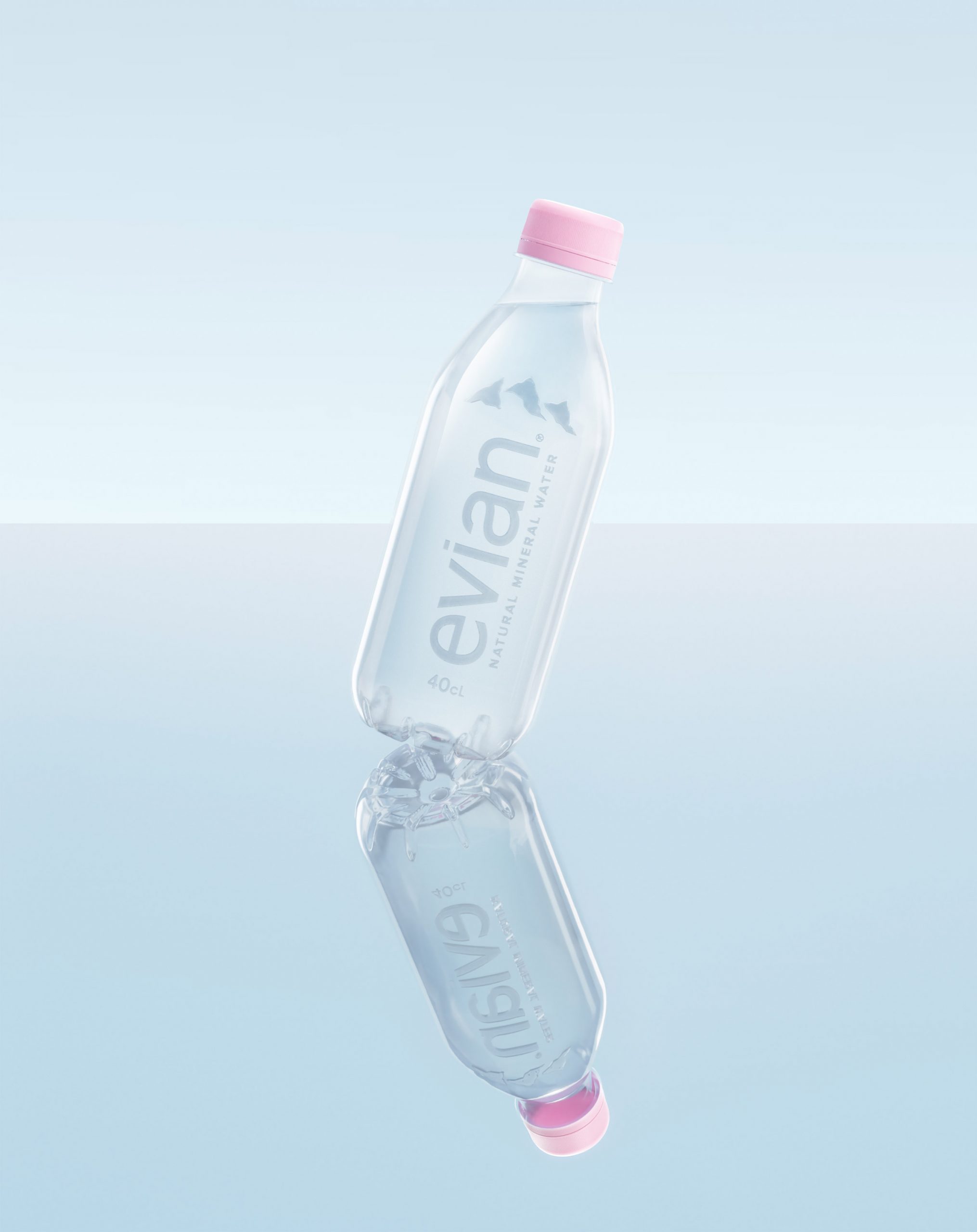 Evian，Mineral water bottle，environment protection，Recycled plastics，