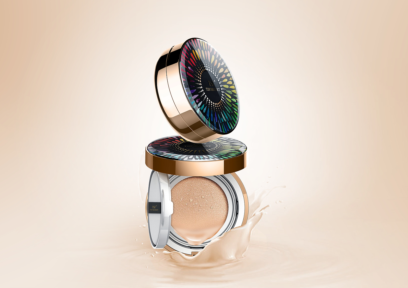 air cushion，delicate，green，product design，Cosmetics，
