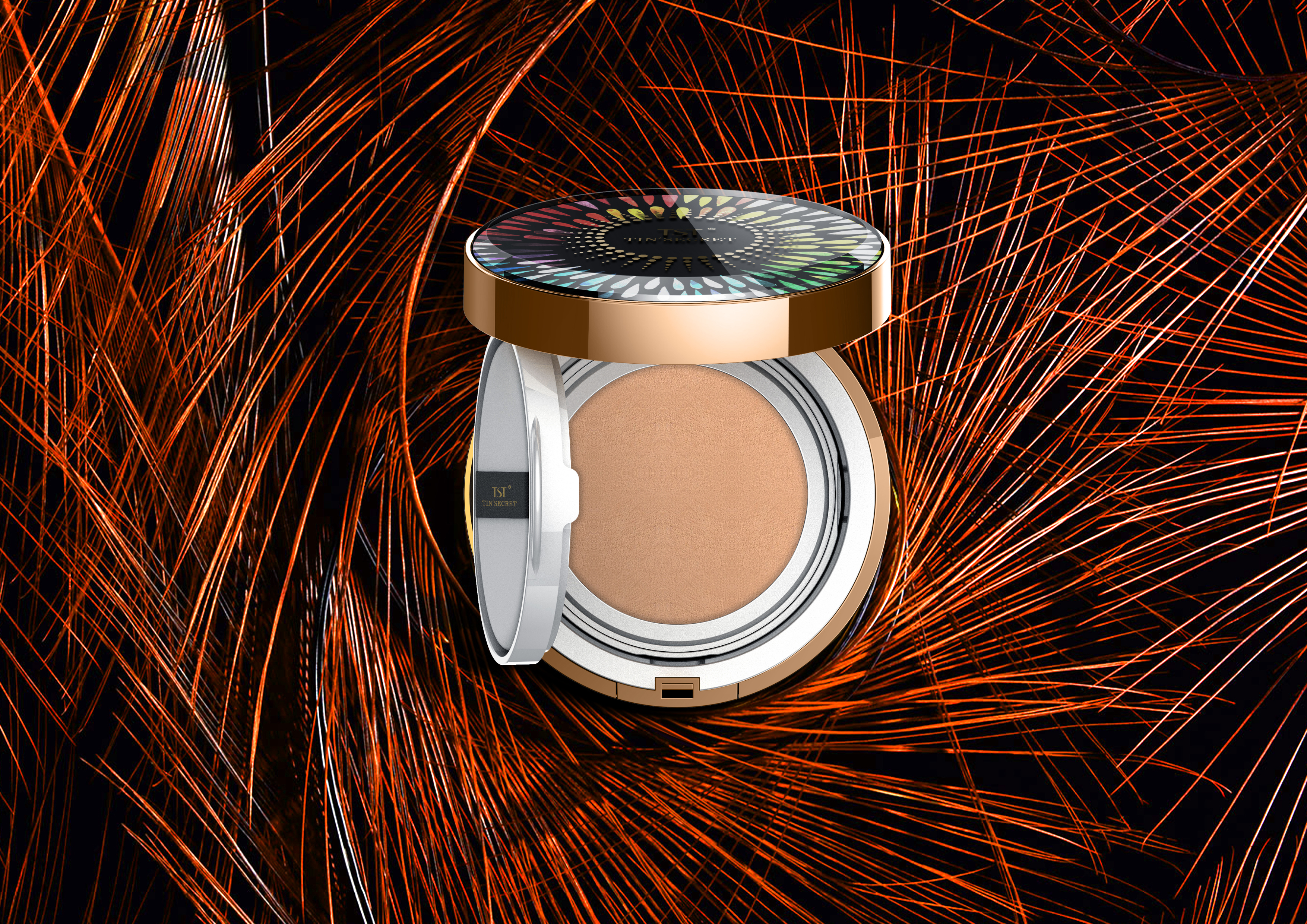 air cushion，delicate，green，product design，Cosmetics，