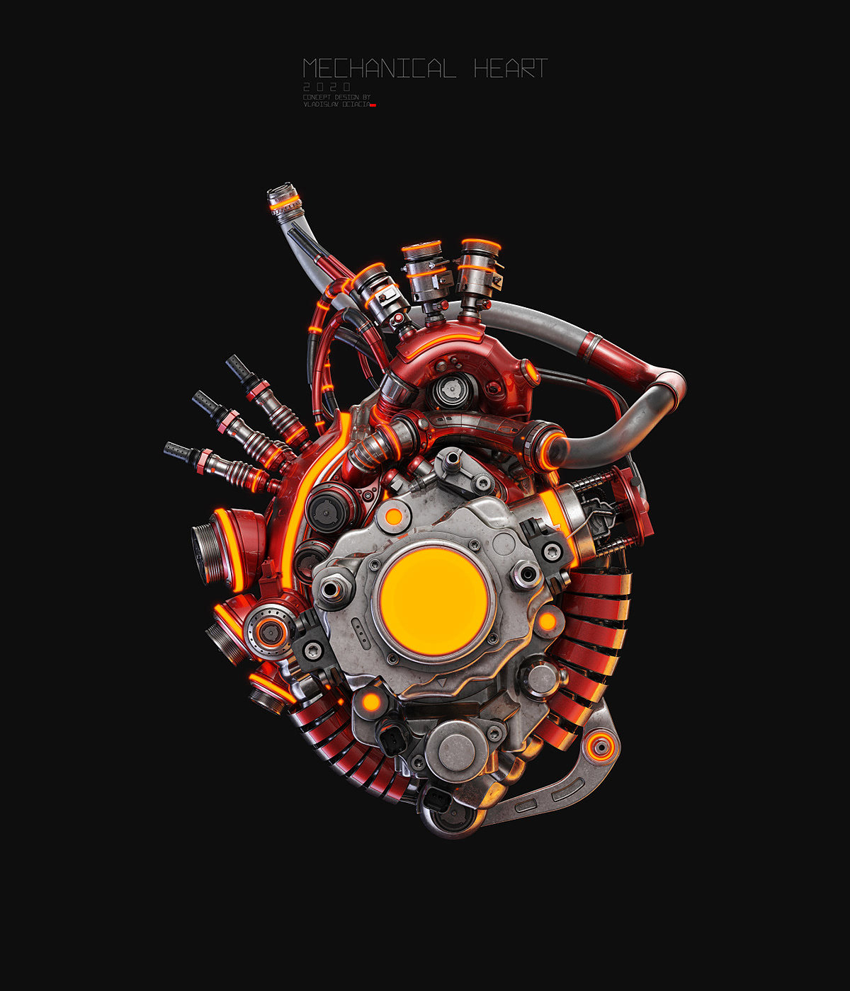 heart，Mechanics，Futurist，organ，science fiction，