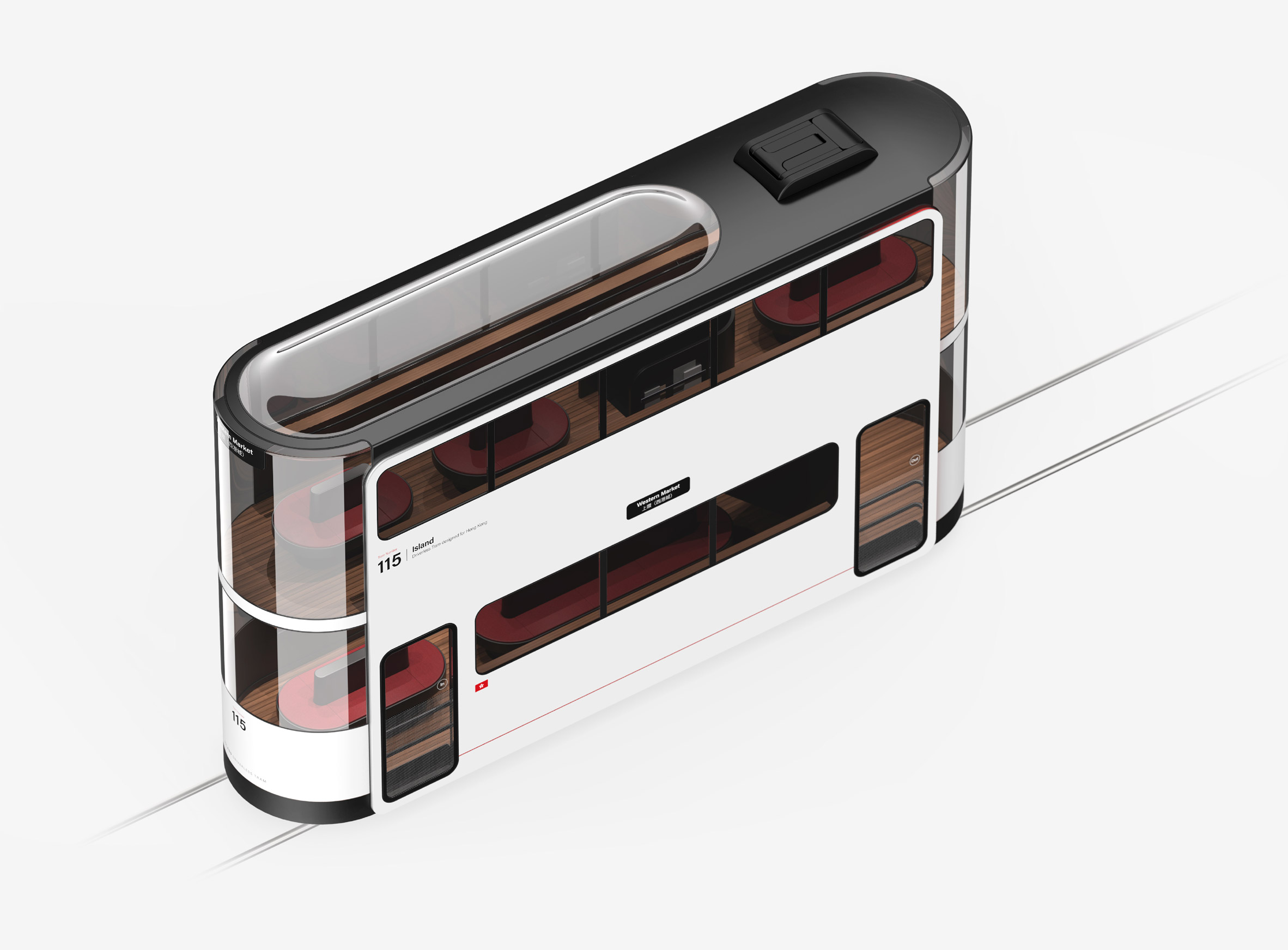 tram，Driverless，double-deck，Hong Kong，quarantine，Covid-19，