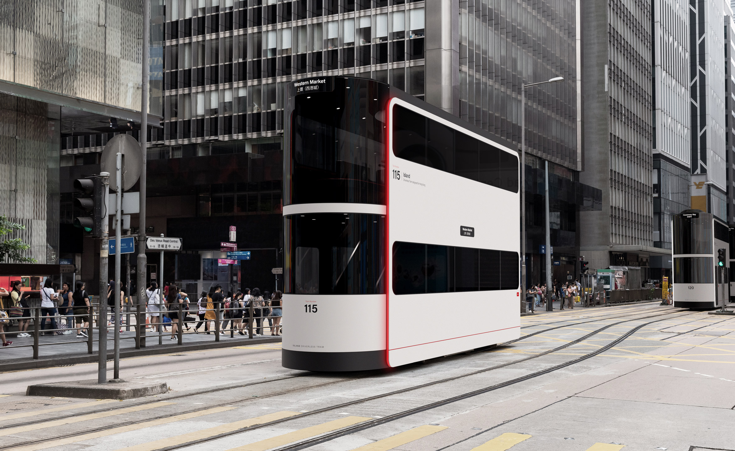 tram，Driverless，double-deck，Hong Kong，quarantine，Covid-19，