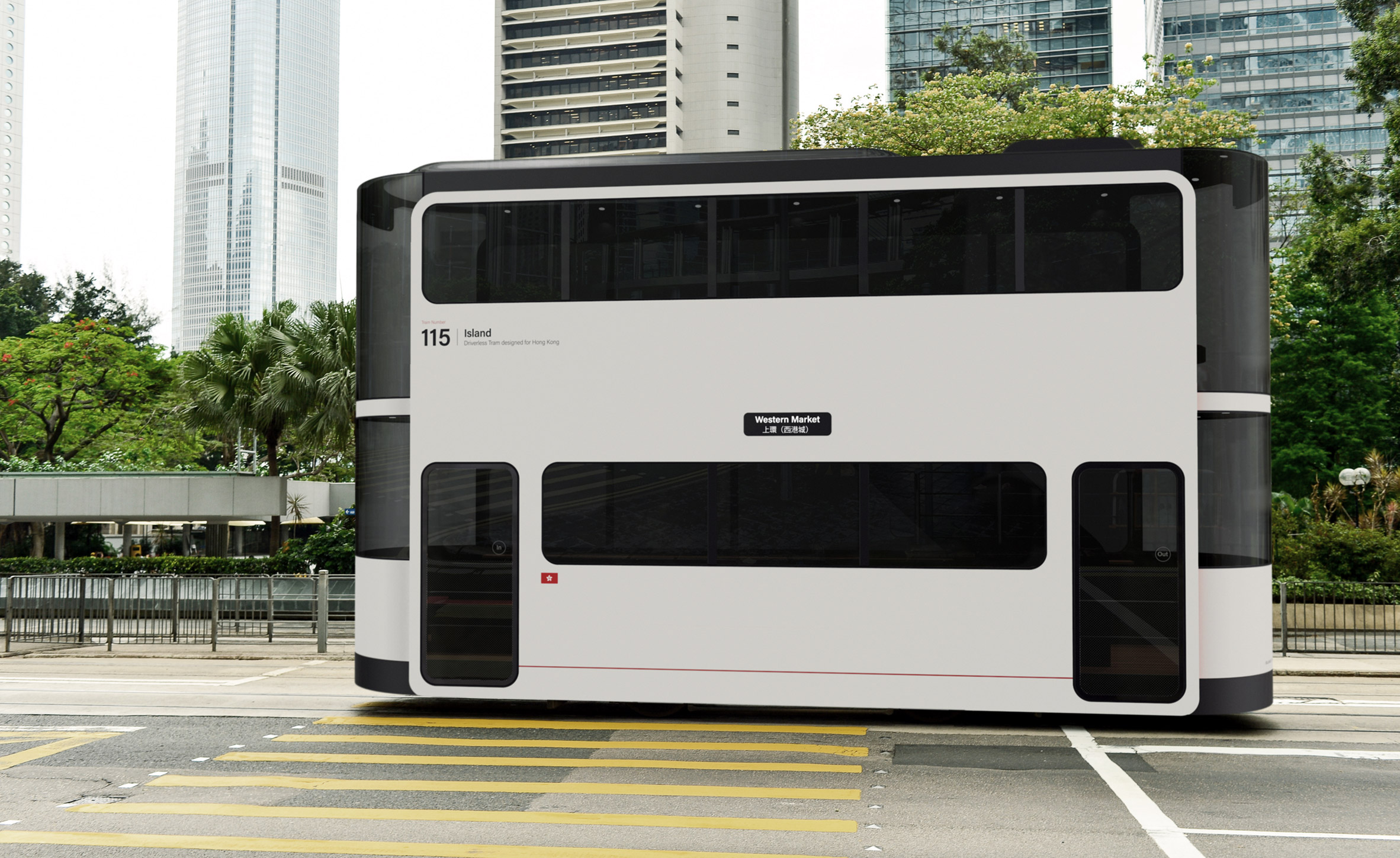 tram，Driverless，double-deck，Hong Kong，quarantine，Covid-19，