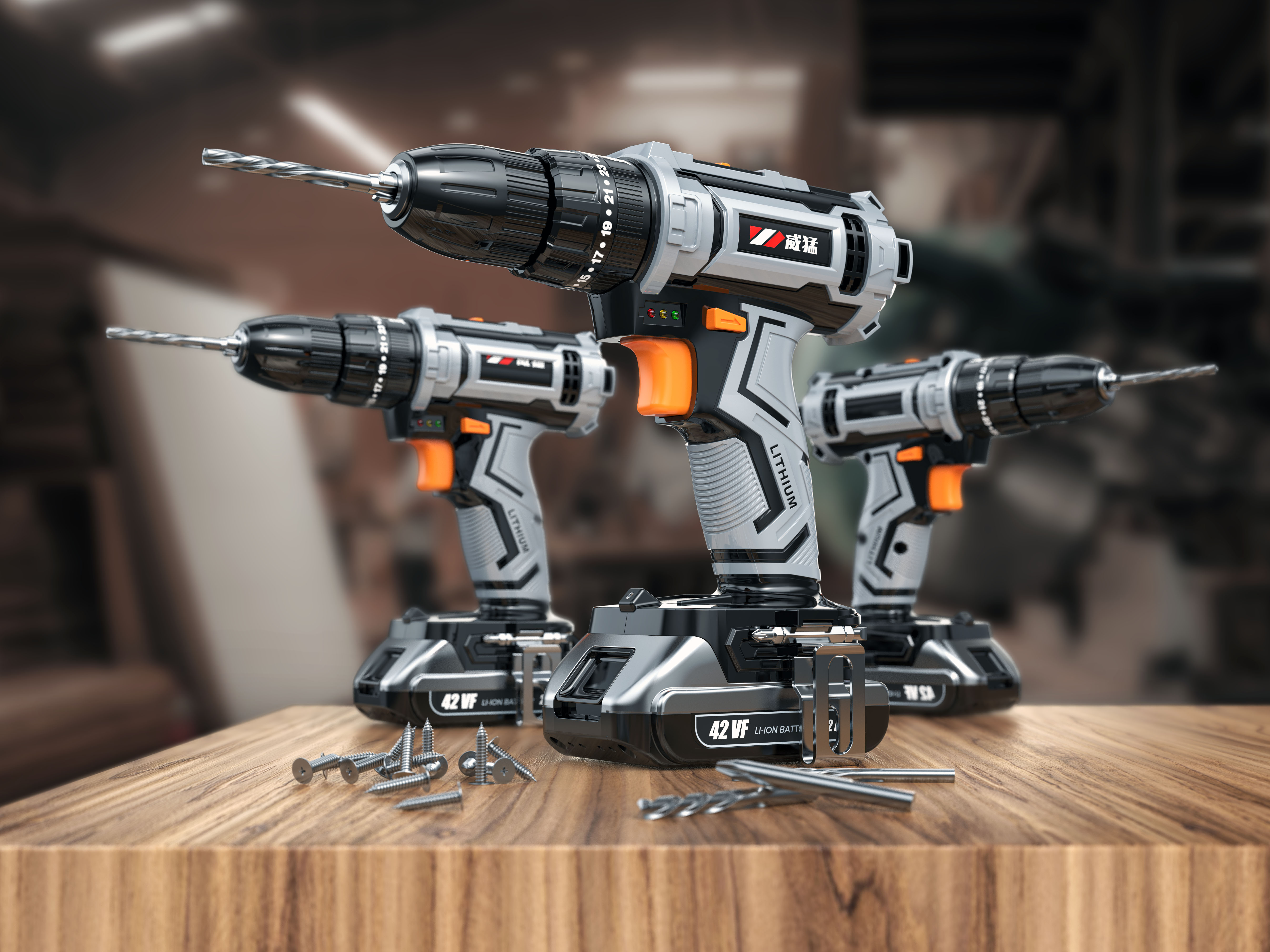 Hardware tools，Electric tool，Electric drill，keyshot，Product rendering，