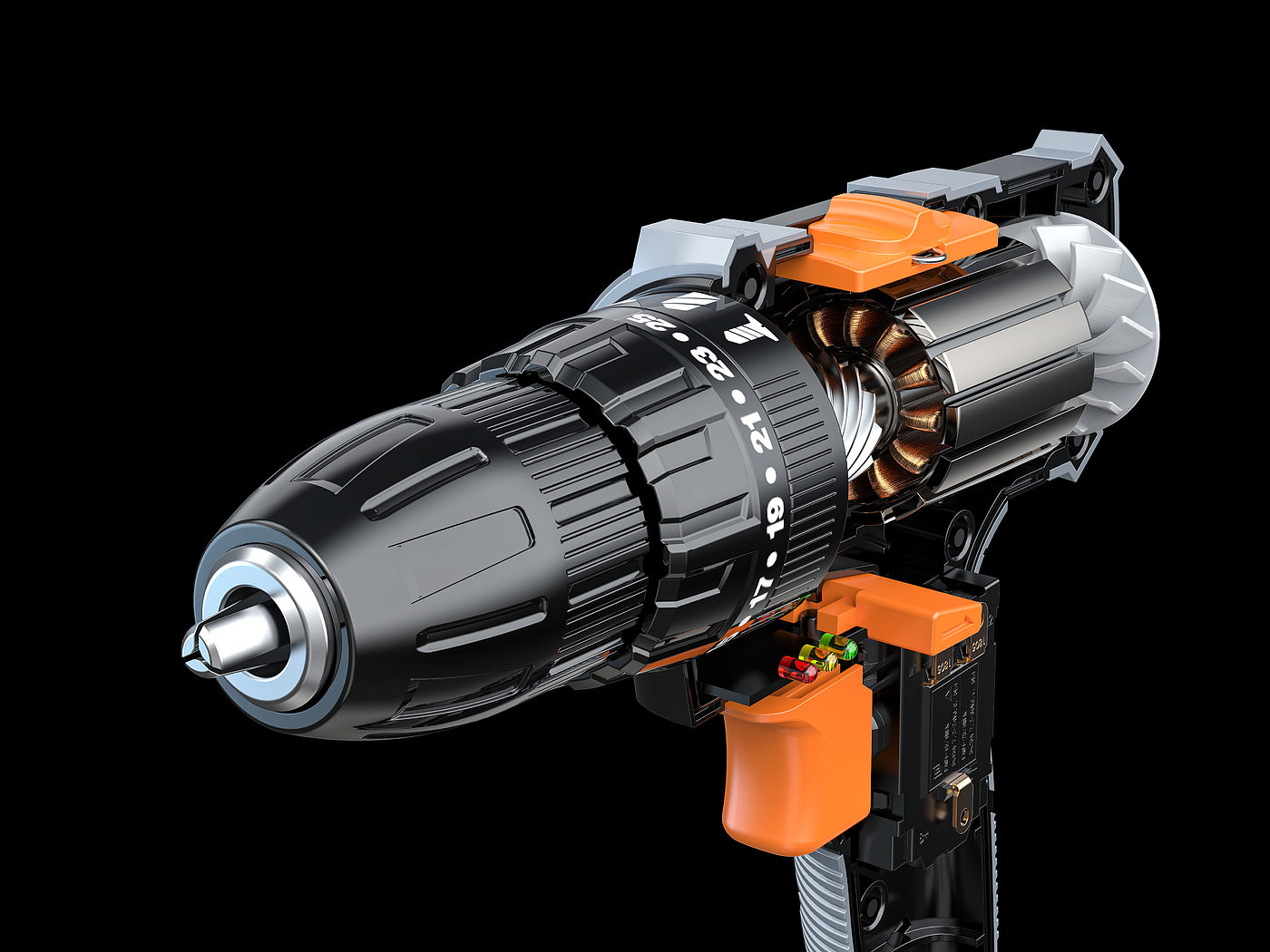 Hardware tools，Electric tool，Electric drill，keyshot，Product rendering，