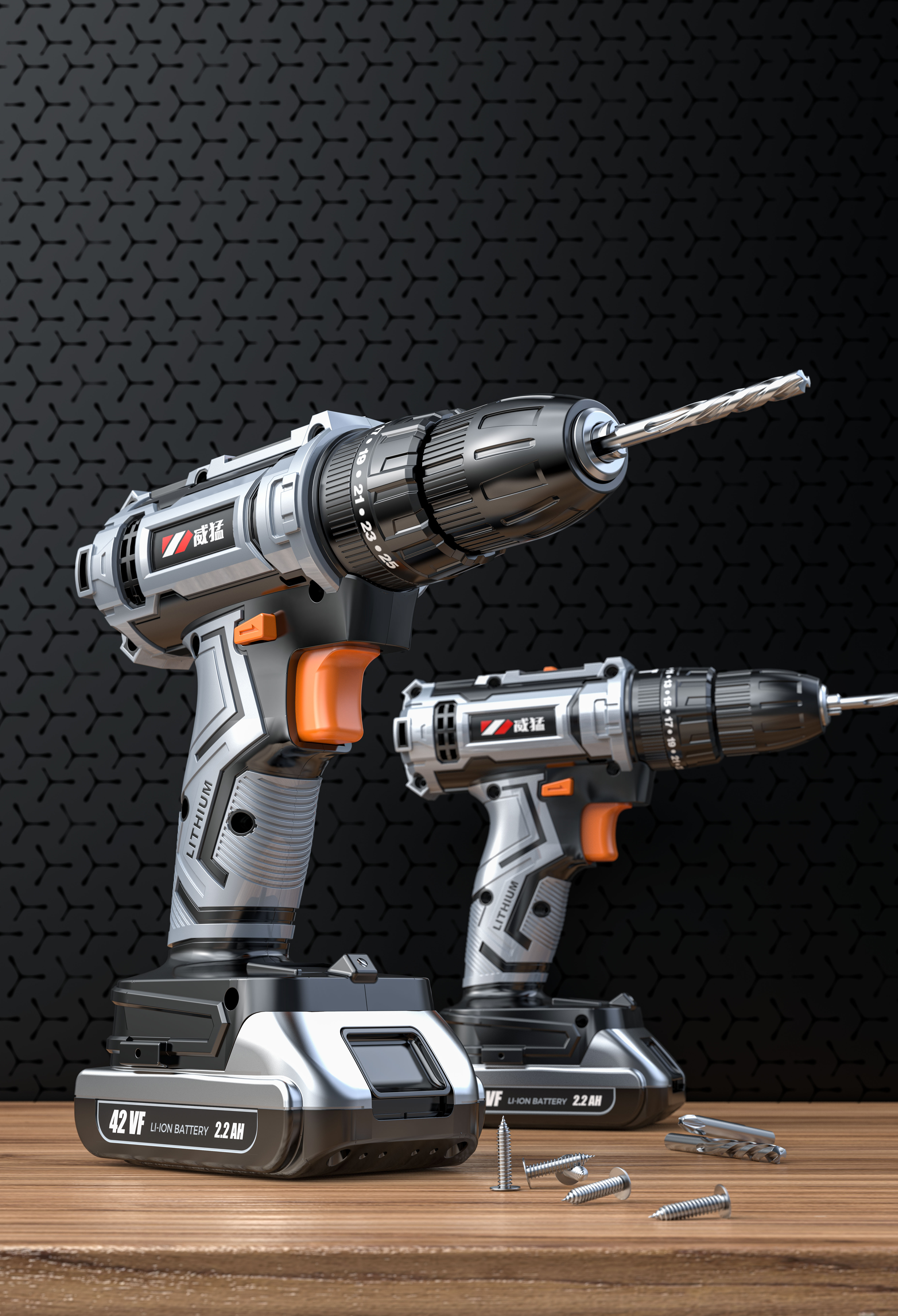 Hardware tools，Electric tool，Electric drill，keyshot，Product rendering，