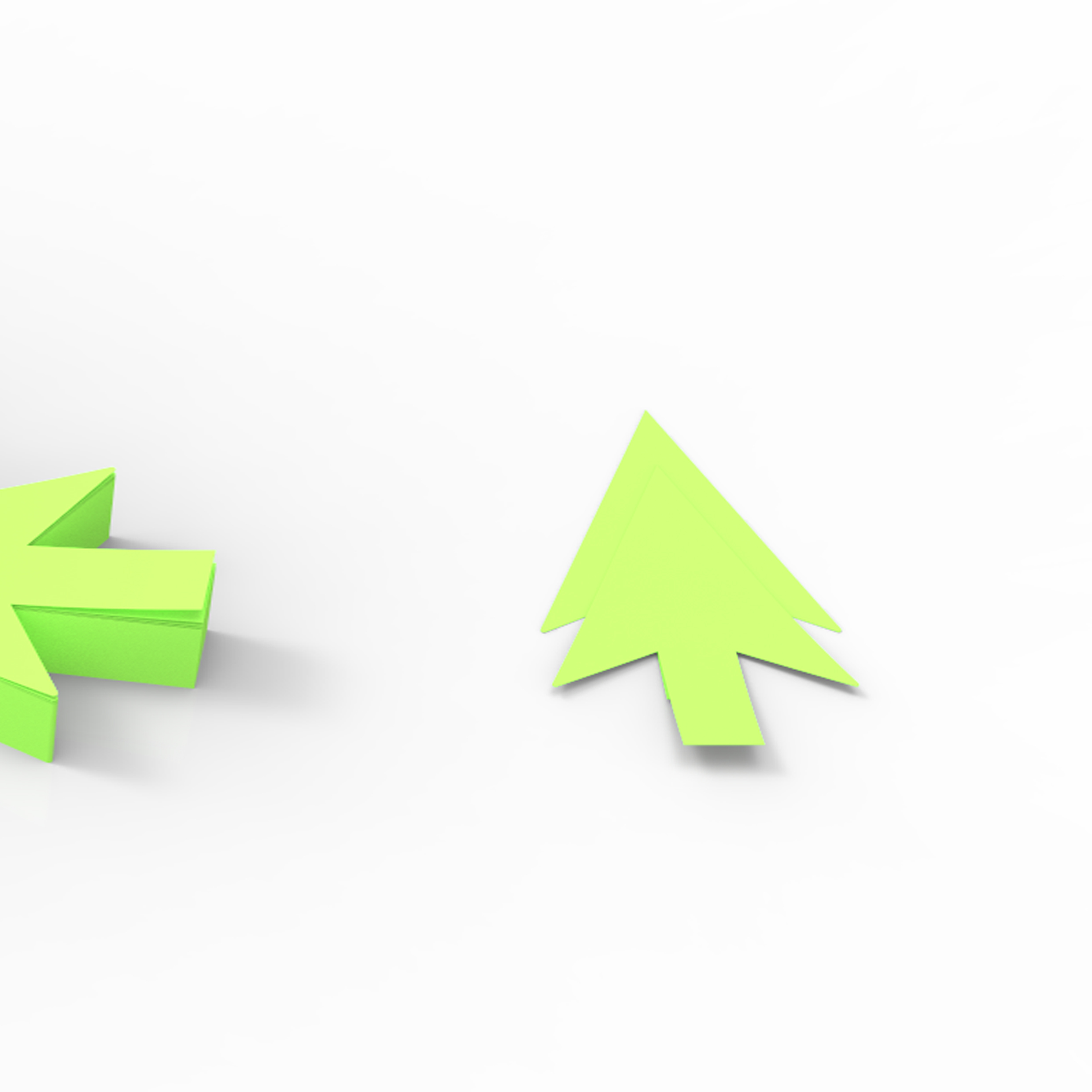 sticky note，Mouse arrow，