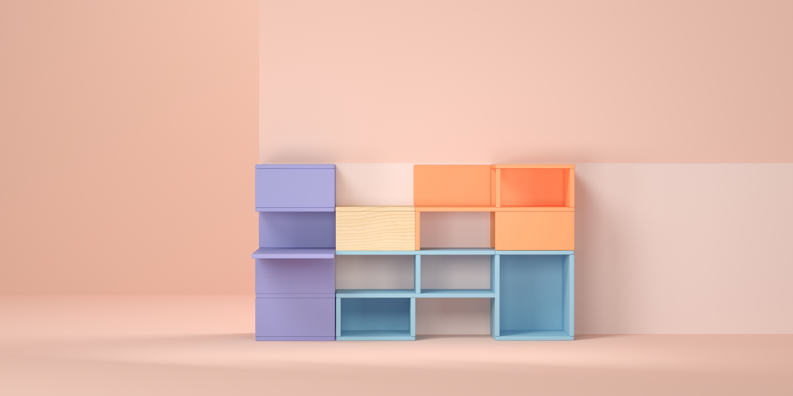 Bookcase with freely convertible mode，