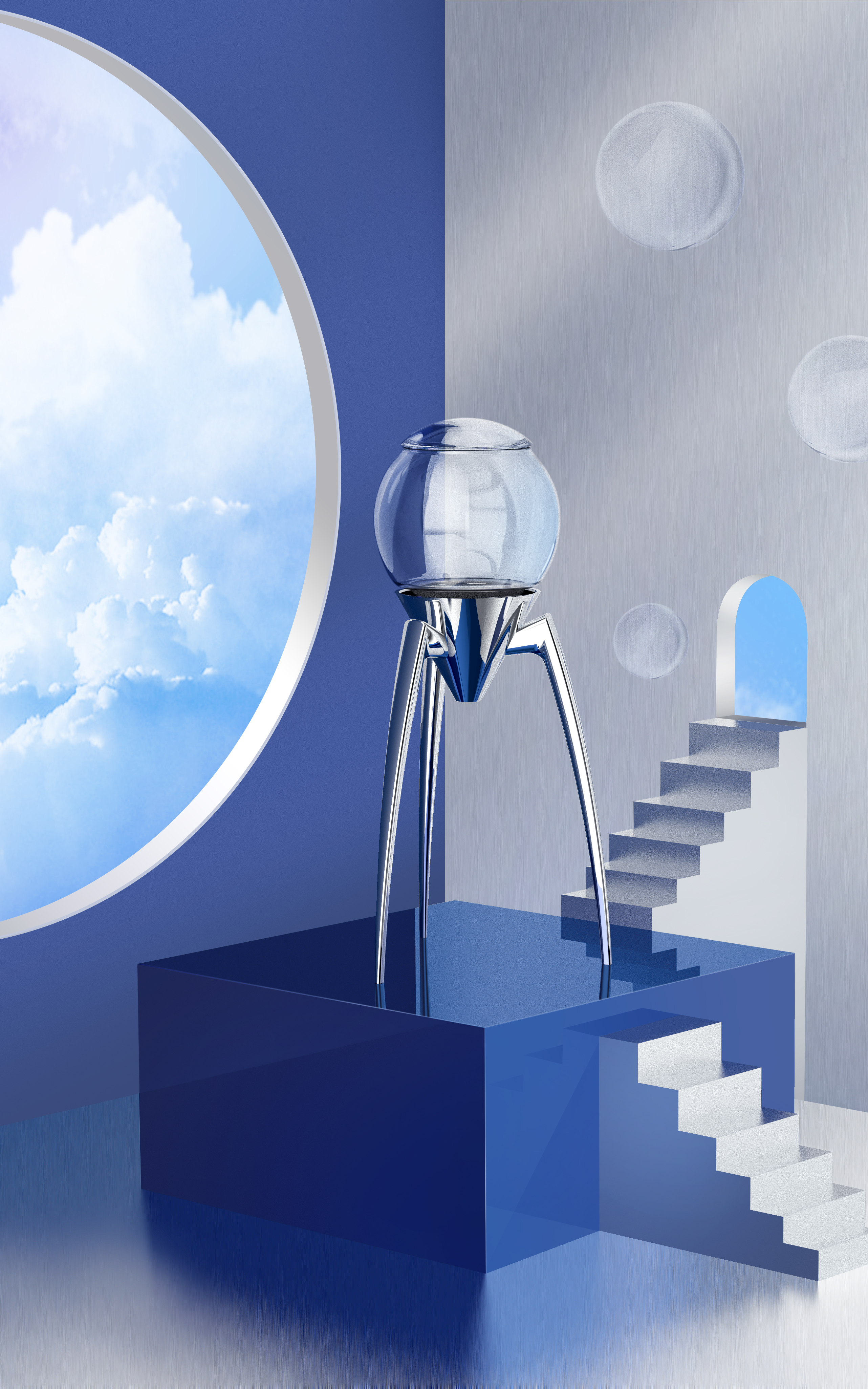 Poxi，Small bubble egg，Sense of future，fashion，Sense of science and technology，airship，