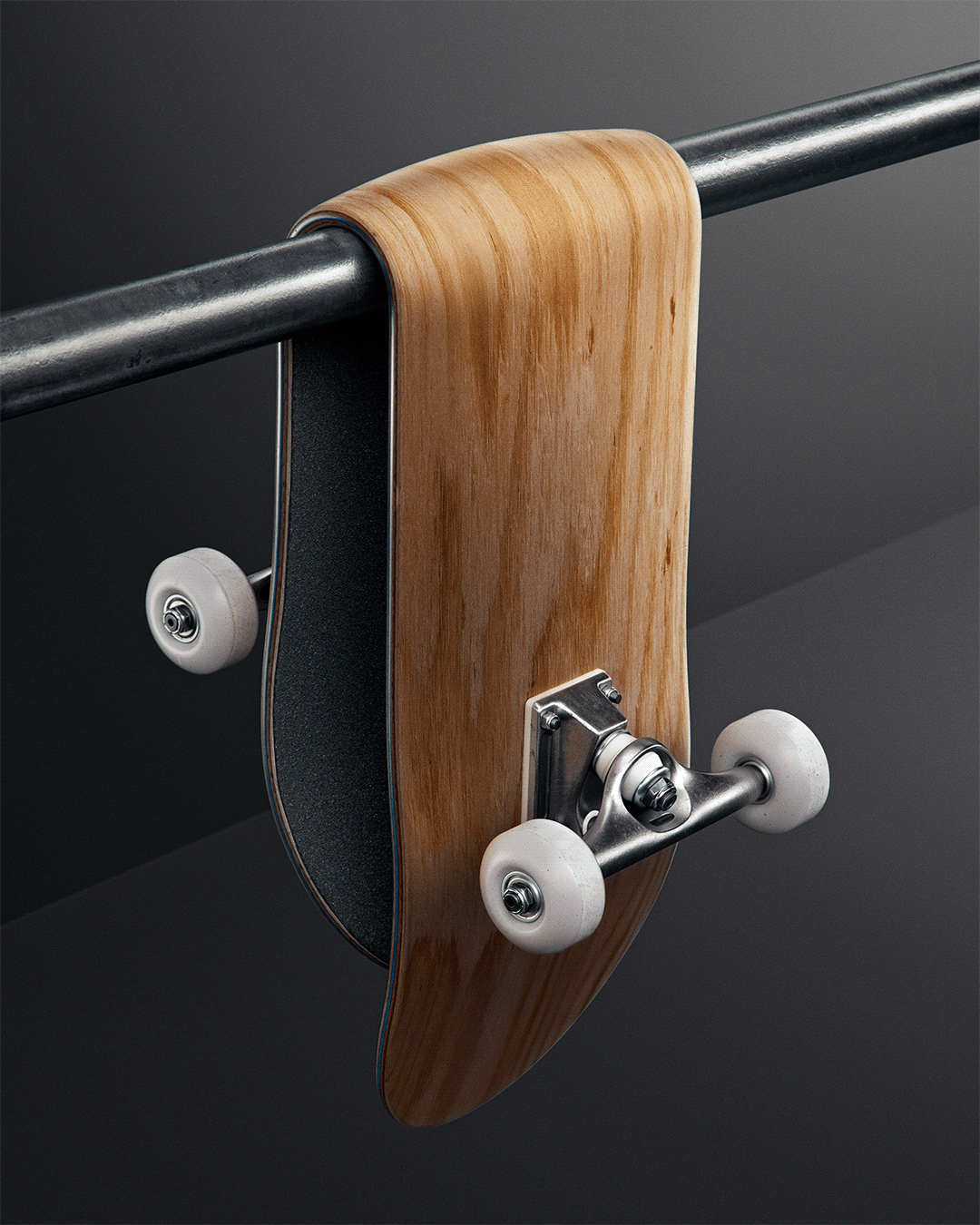 Skate，surrealistic，wooden ，cgi，