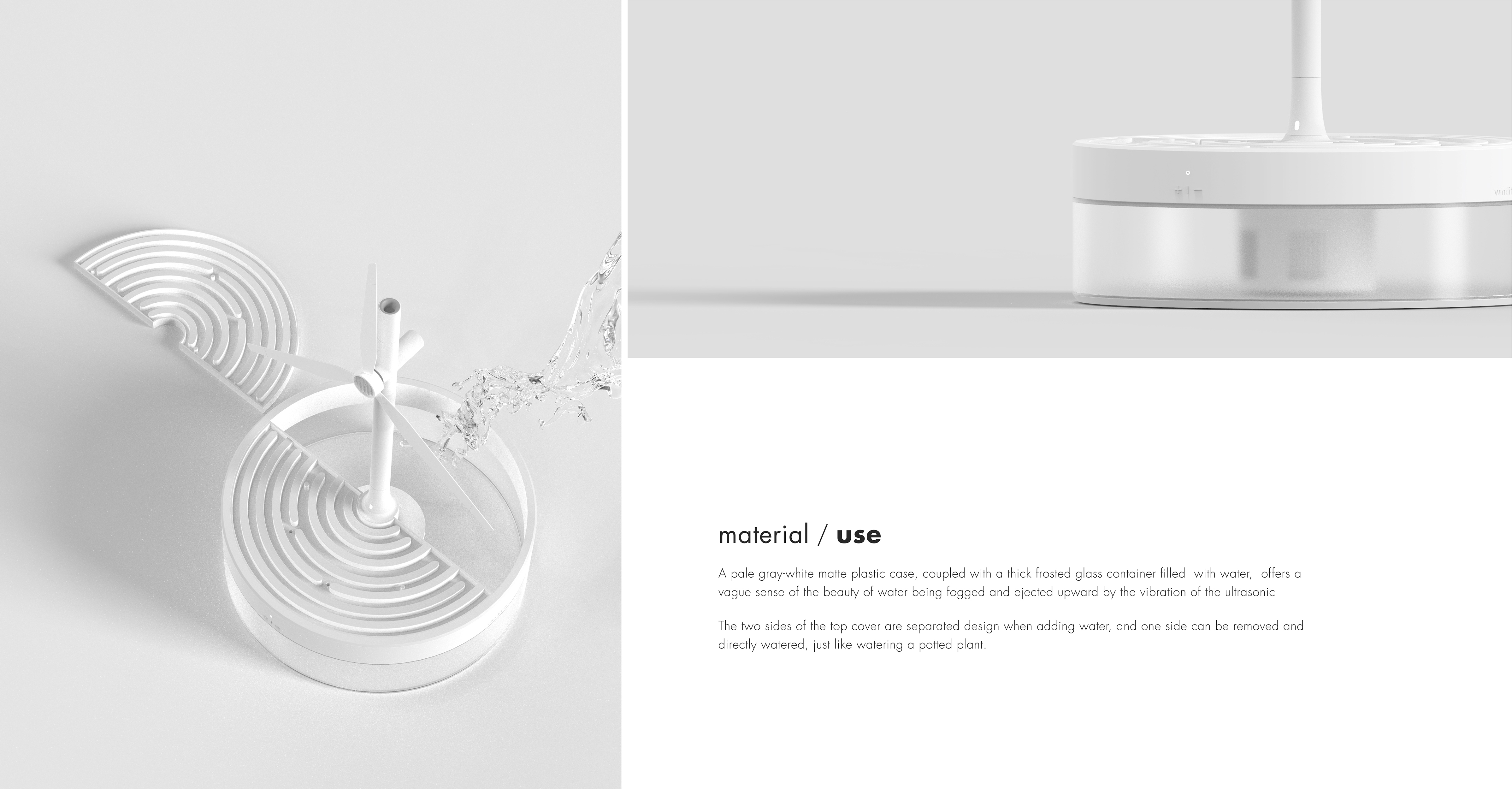 Humidifier design，product design，White products，Humidifier，Household appliances，Emotional design，Fan design，WIND，