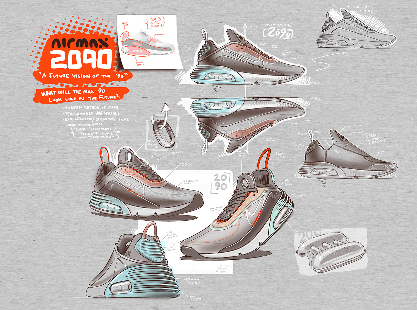 sneakers，nike，future，Hand drawn，