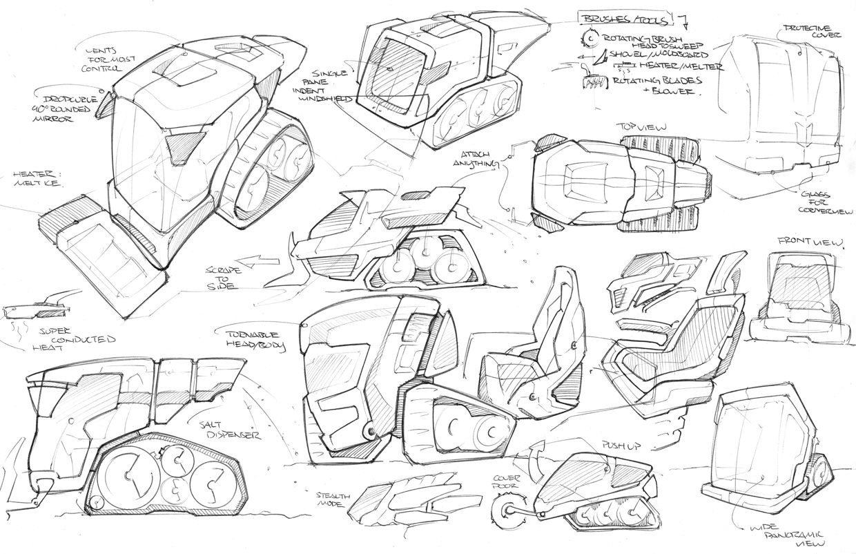 product design，industrial design，originality，convenient，Snow sweeper，