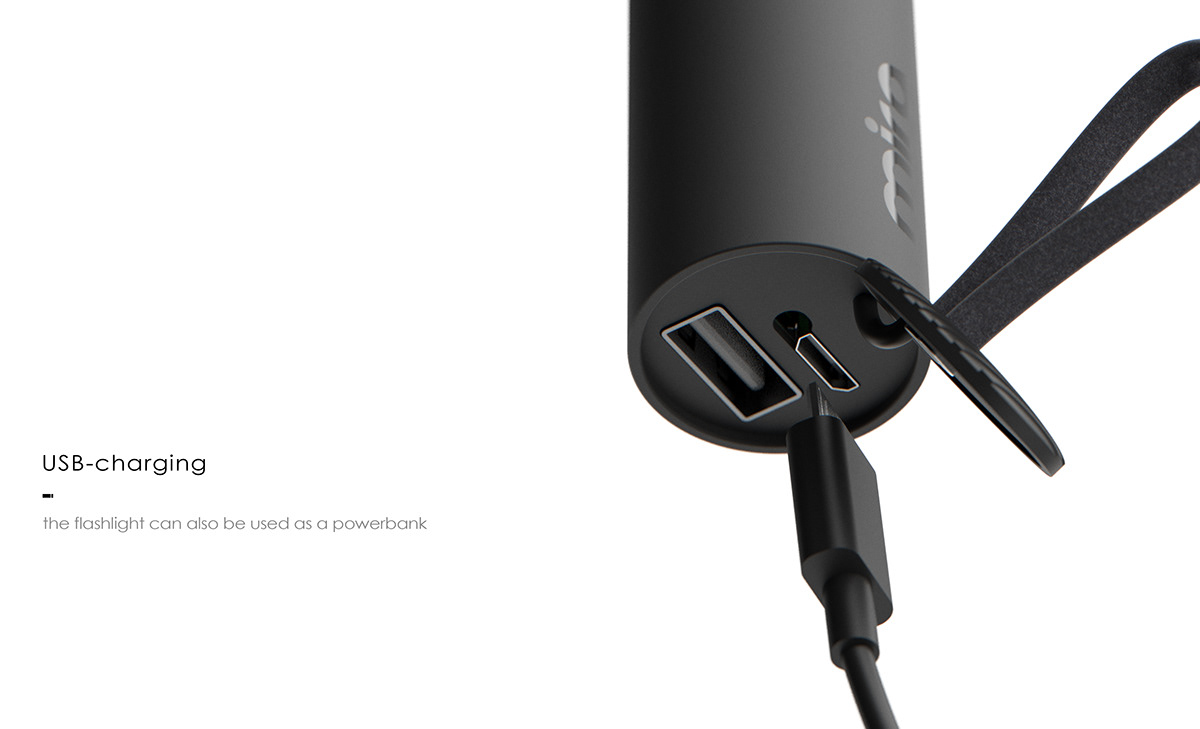 Flashlight，black，Capacitive，Simplicity，