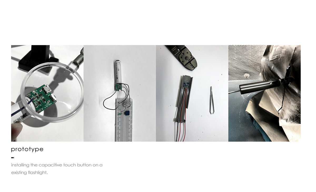 Flashlight，black，Capacitive，Simplicity，