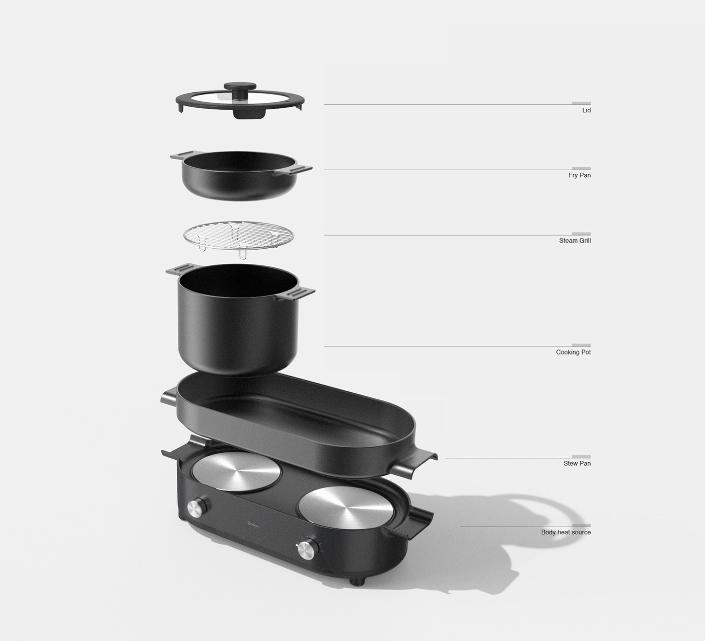 Multifunctional cooker，Electric cooker，Meanew Design，Mingrui design，pot，
