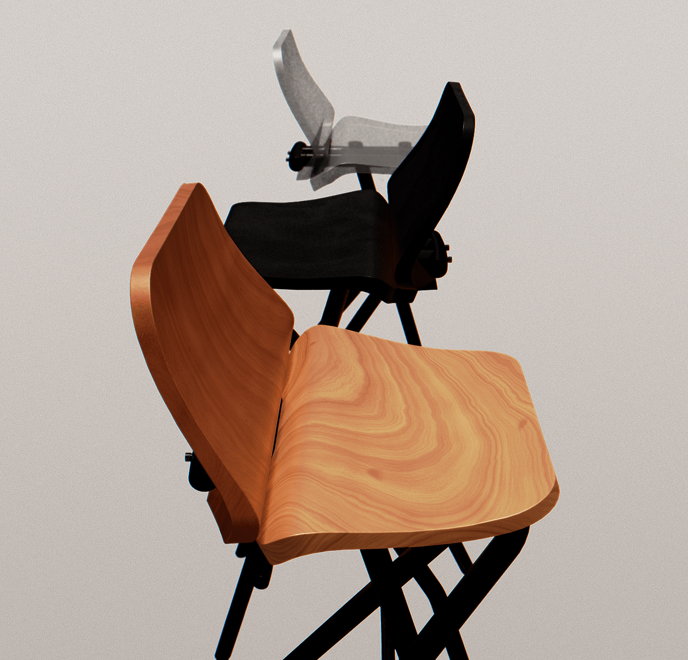 chair，Stool，steel structure，Simplicity，