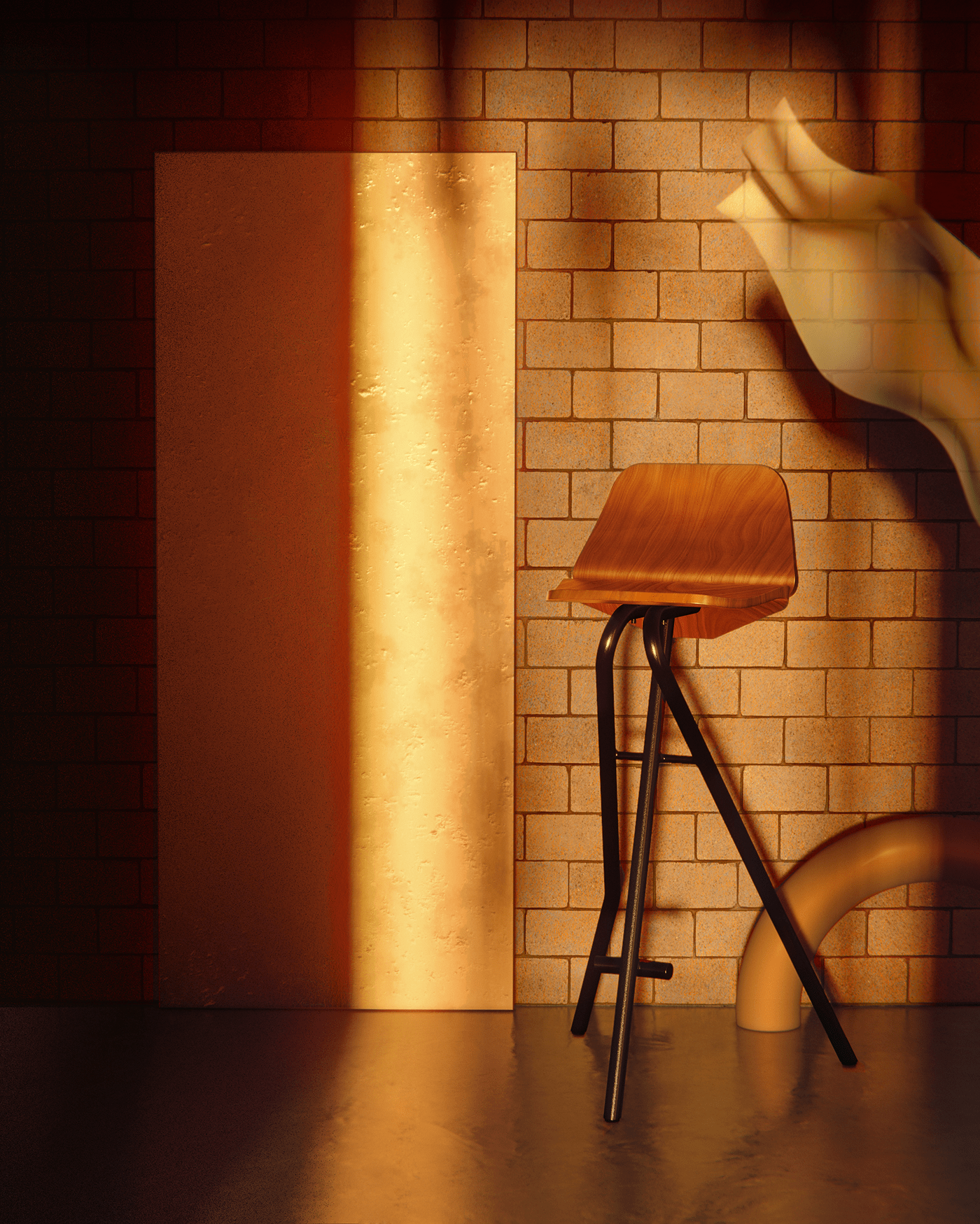 chair，Stool，steel structure，Simplicity，