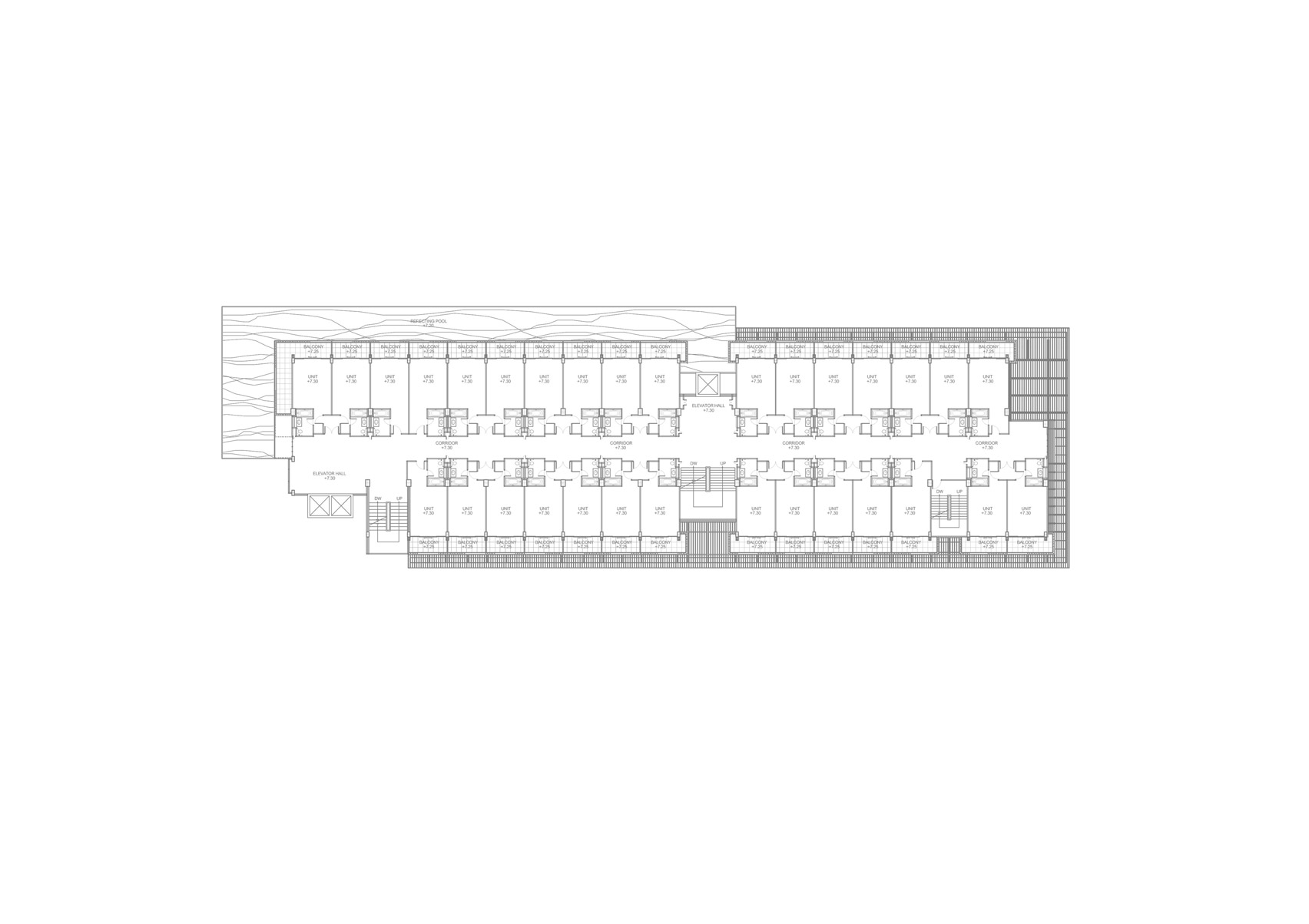 hotel，Rainproof screen，Aluminium，natural，