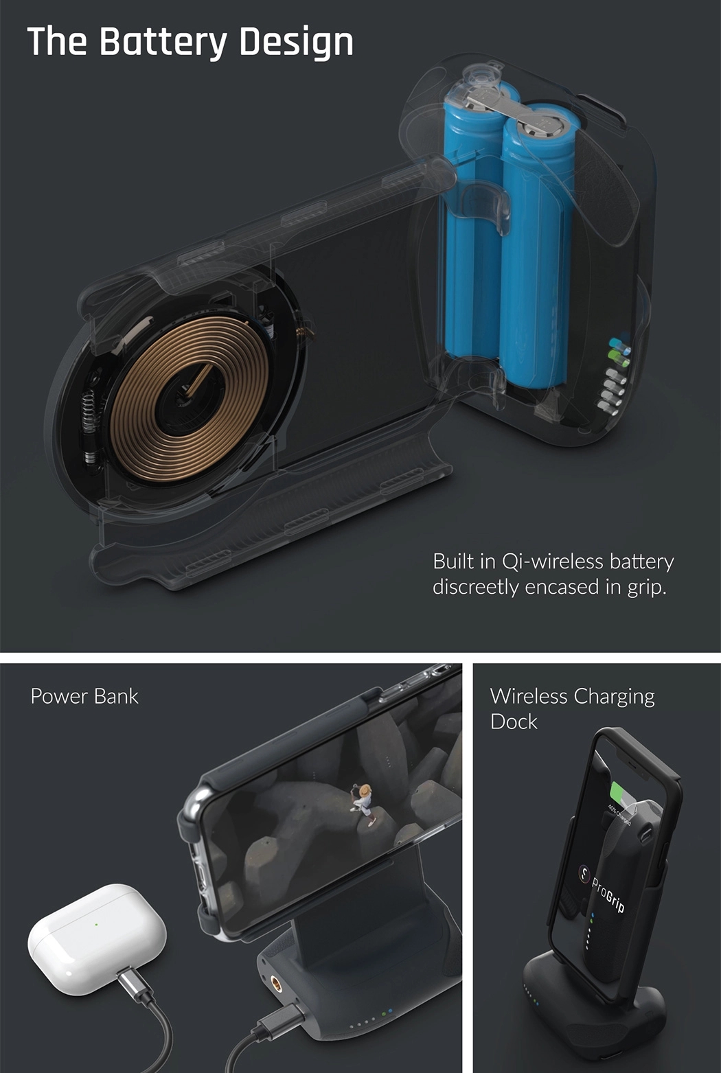 Mobile phone bracket，Photography，portable source，black，