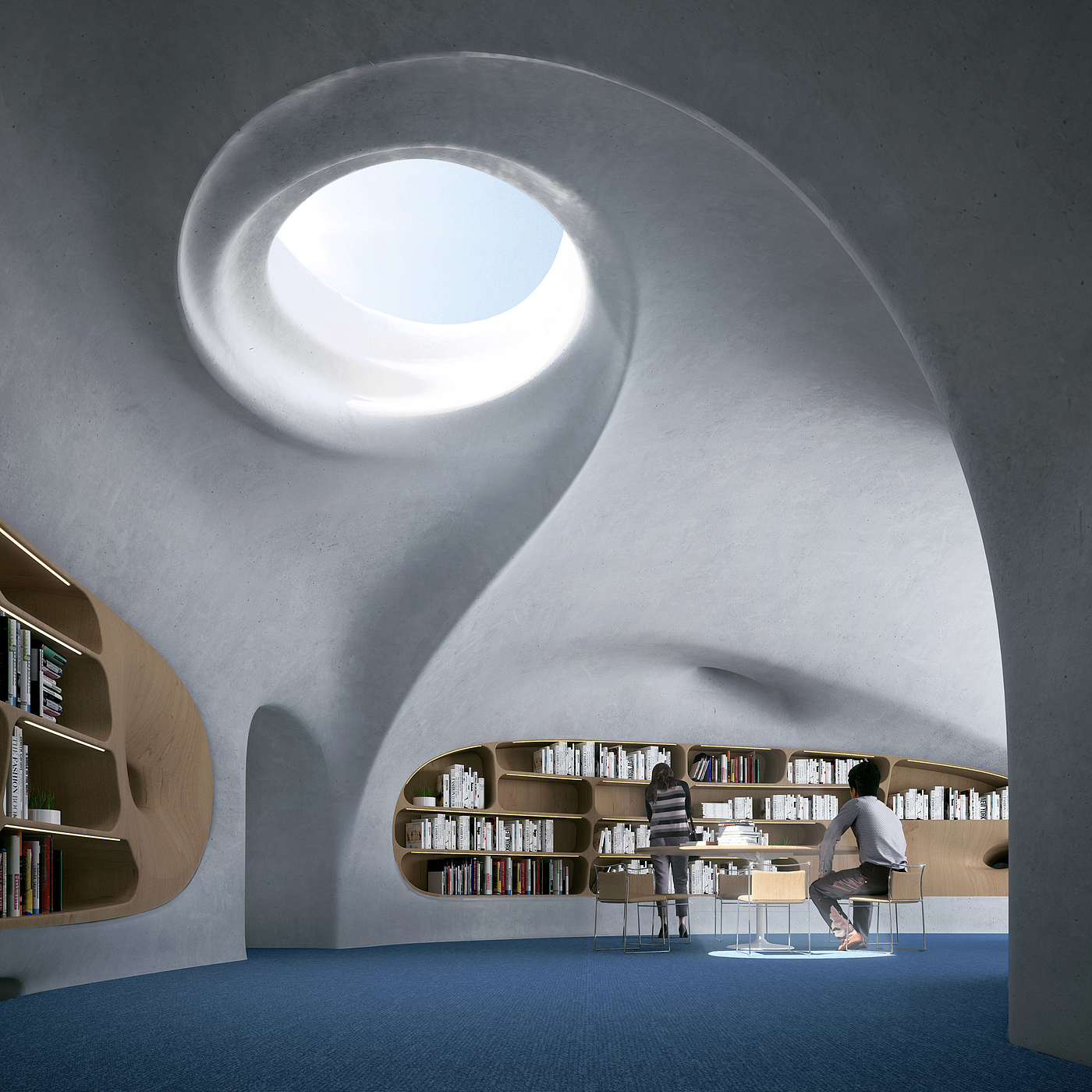 图书馆，异形建筑，Wormhole，虫洞，