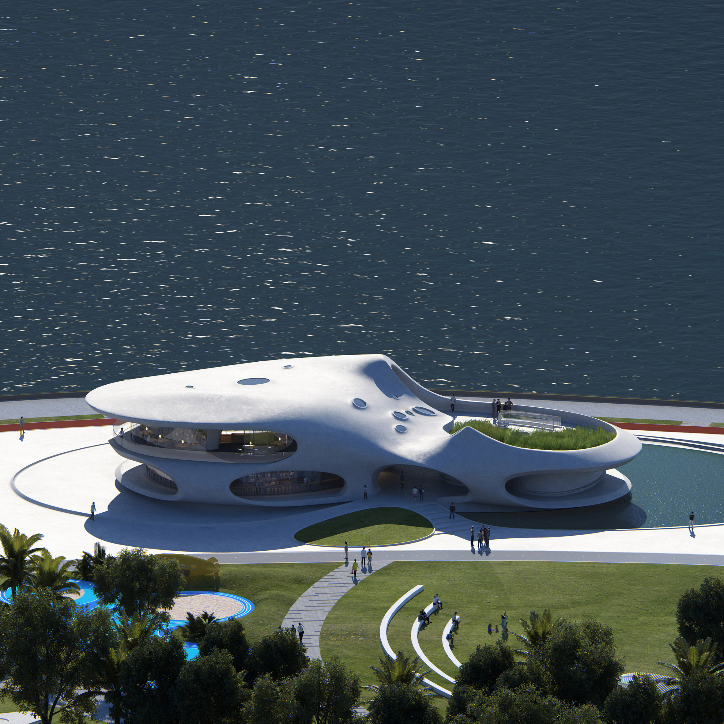 library，Special shaped building，Wormhole，Wormhole，