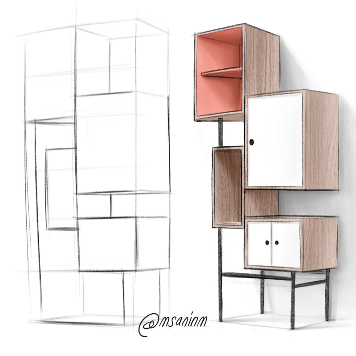 Hand drawn，Product illustration，Sketch，concept，