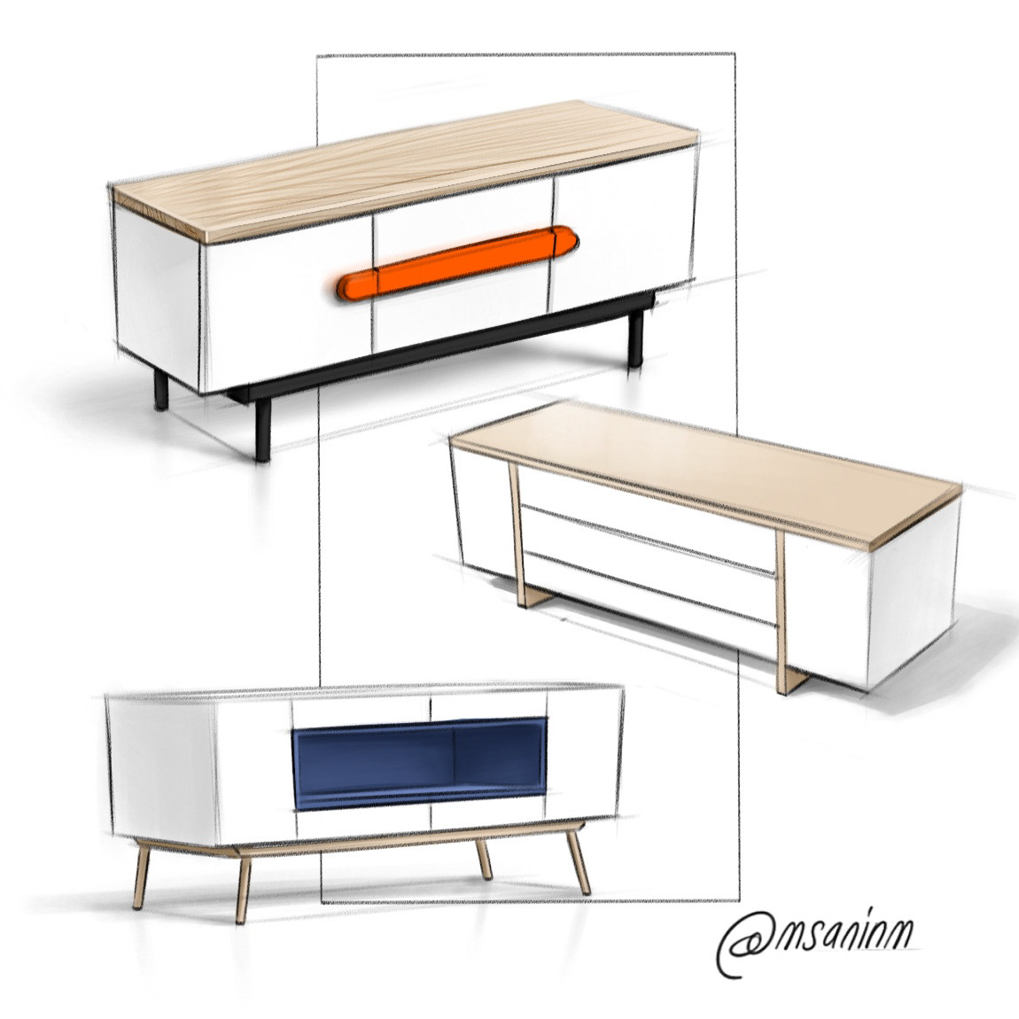 Hand drawn，Product illustration，Sketch，concept，