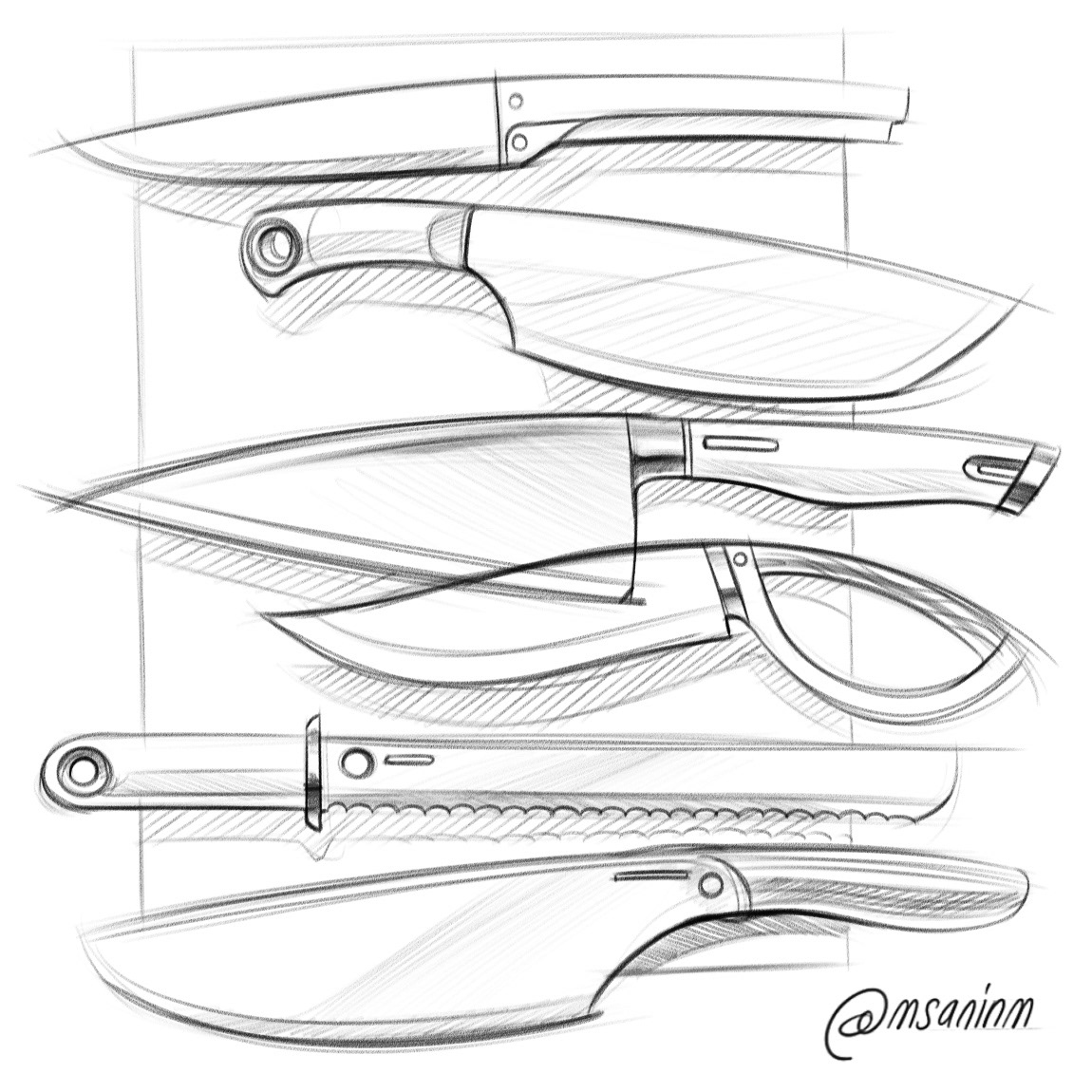 Hand drawn，Product illustration，Sketch，concept，