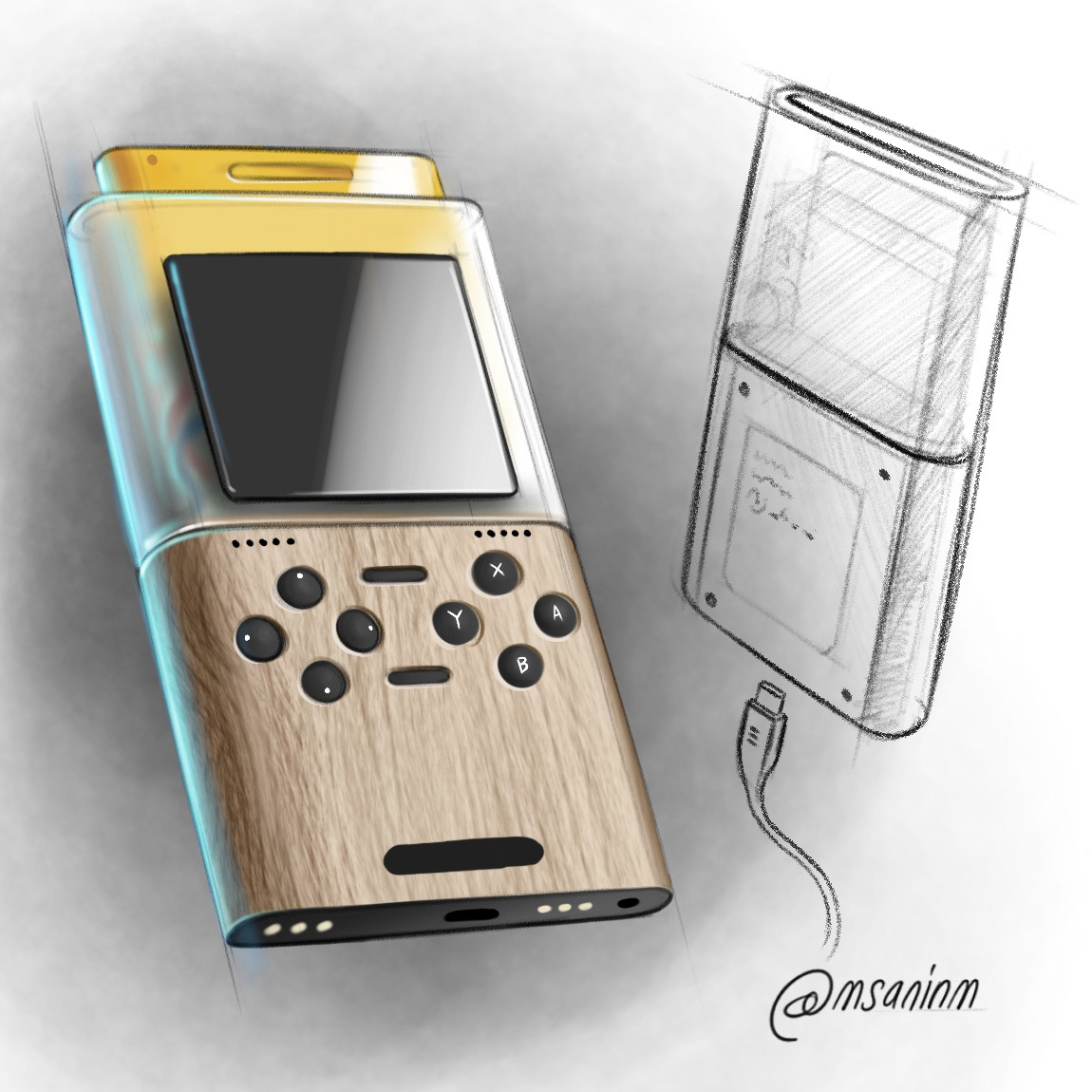 Hand drawn，Product illustration，Sketch，concept，
