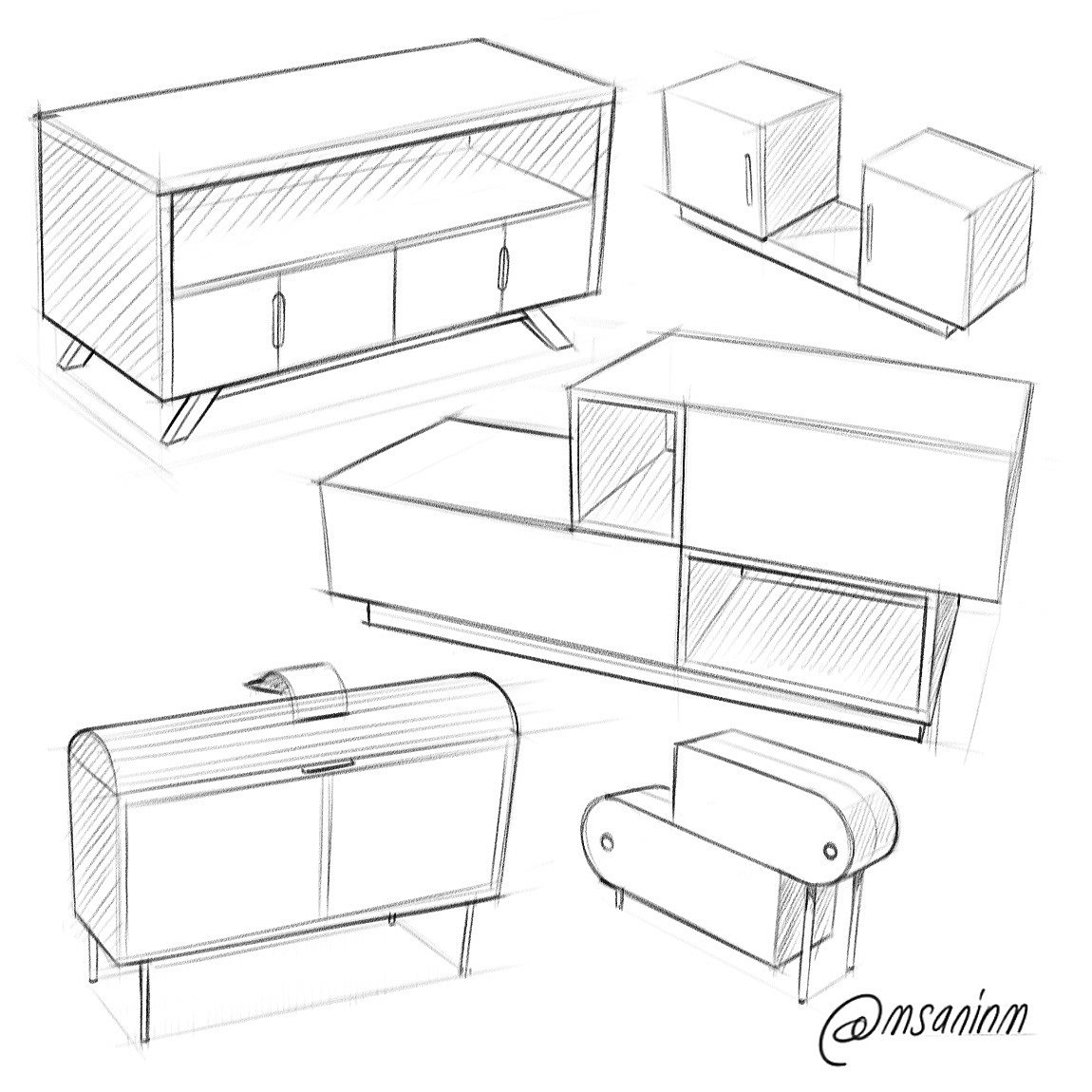 Hand drawn，Product illustration，Sketch，concept，