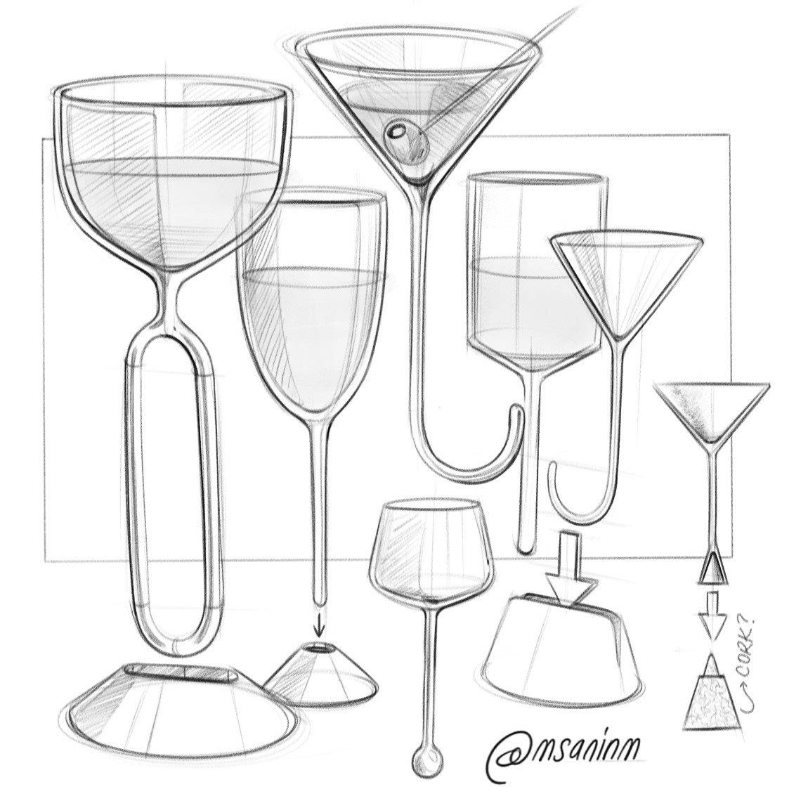 Hand drawn，Product illustration，Sketch，concept，