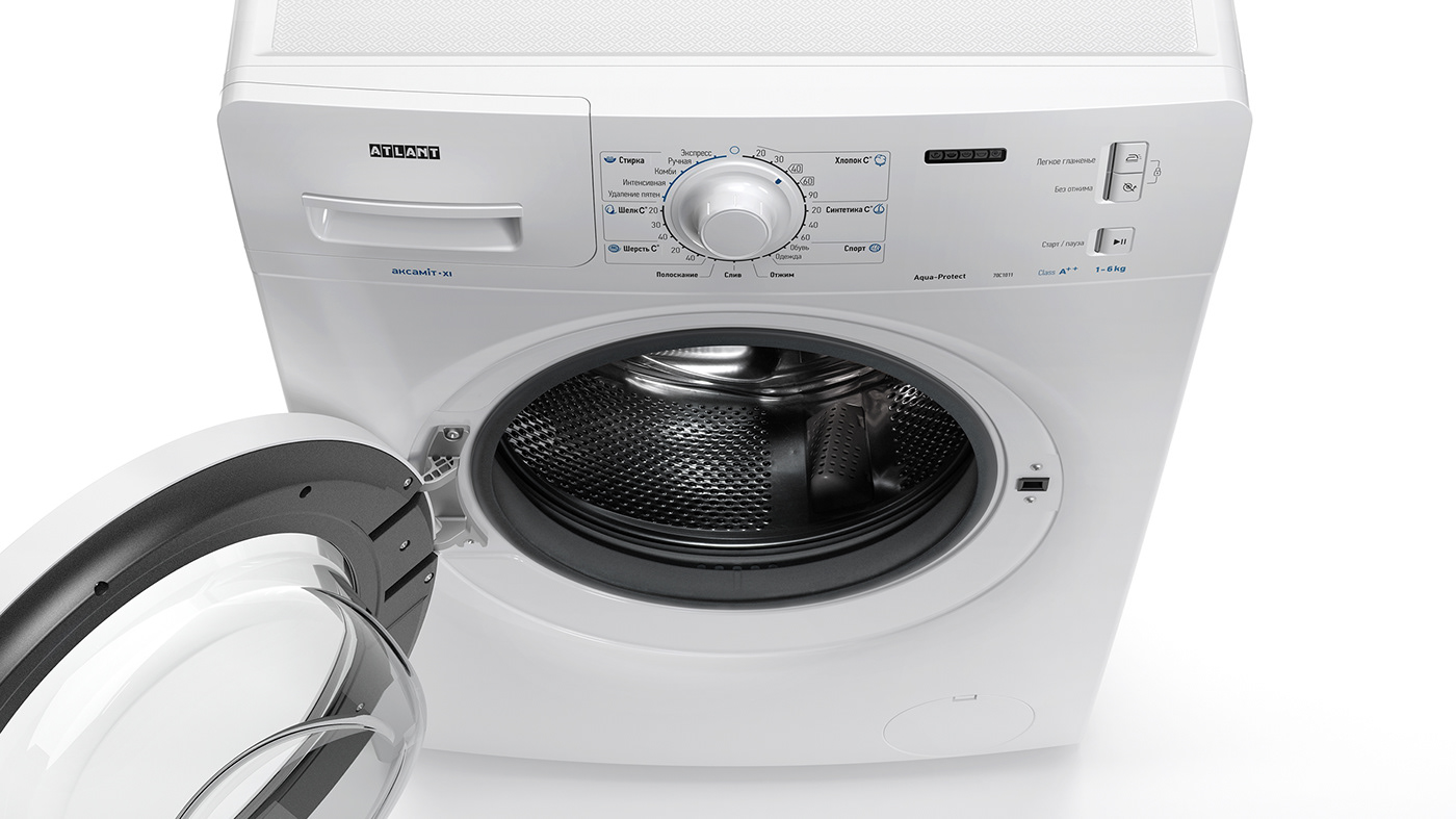 Washing machine，Render，visualization，Multicolor，