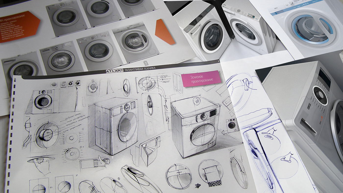 Washing machine，Render，visualization，Multicolor，