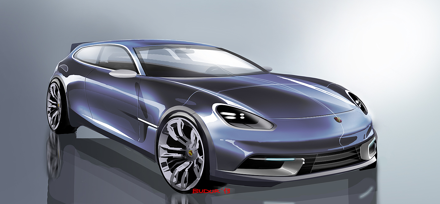 automobile，Porsche，Hand drawn，Ubee ，P O R S C H E，