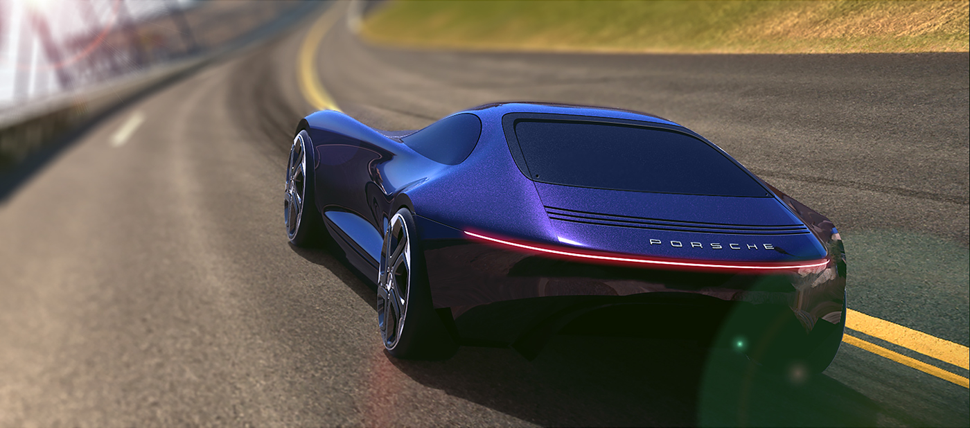 automobile，Porsche，Hand drawn，Ubee ，P O R S C H E，