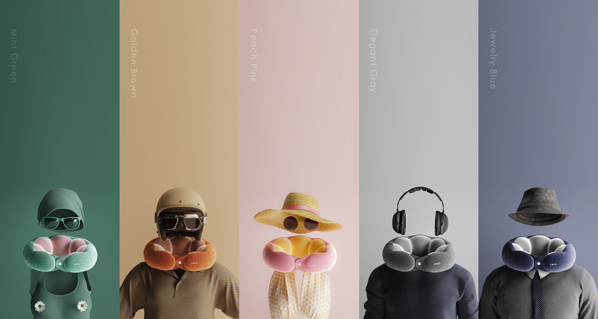 Home，Keyshot rendering，Pea pillow，U-shaped pillow，