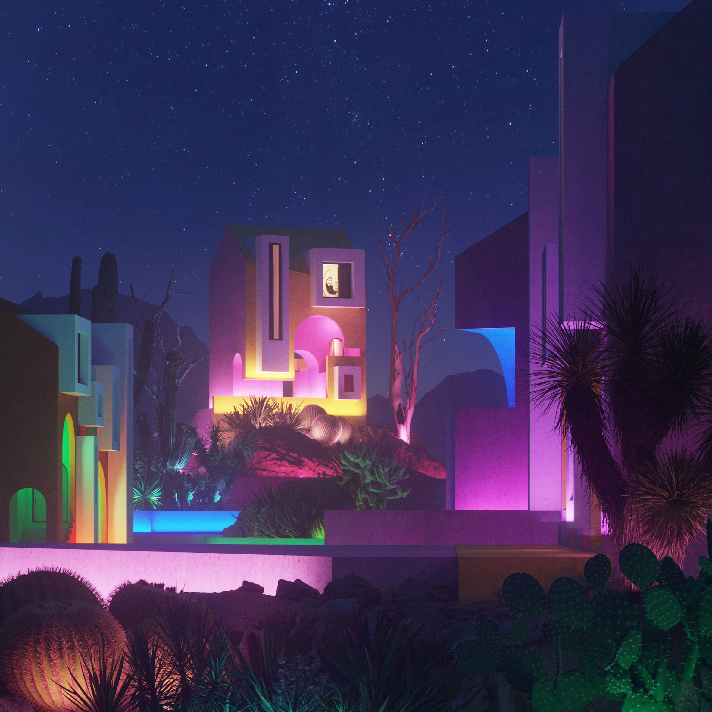 community，village，fictitious，design sketch，colour，