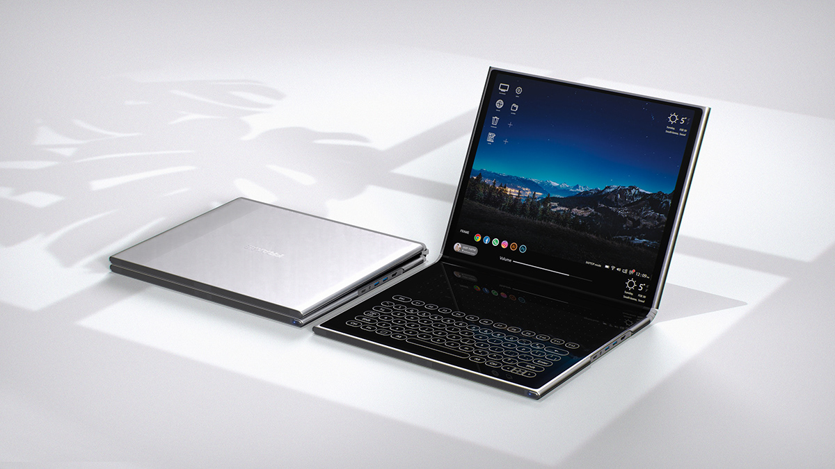 computer，Foldable，Portable，concept，