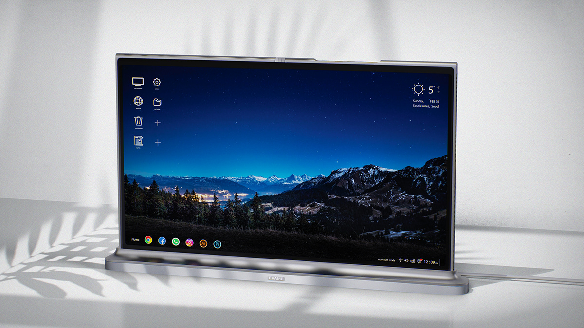 computer，Foldable，Portable，concept，