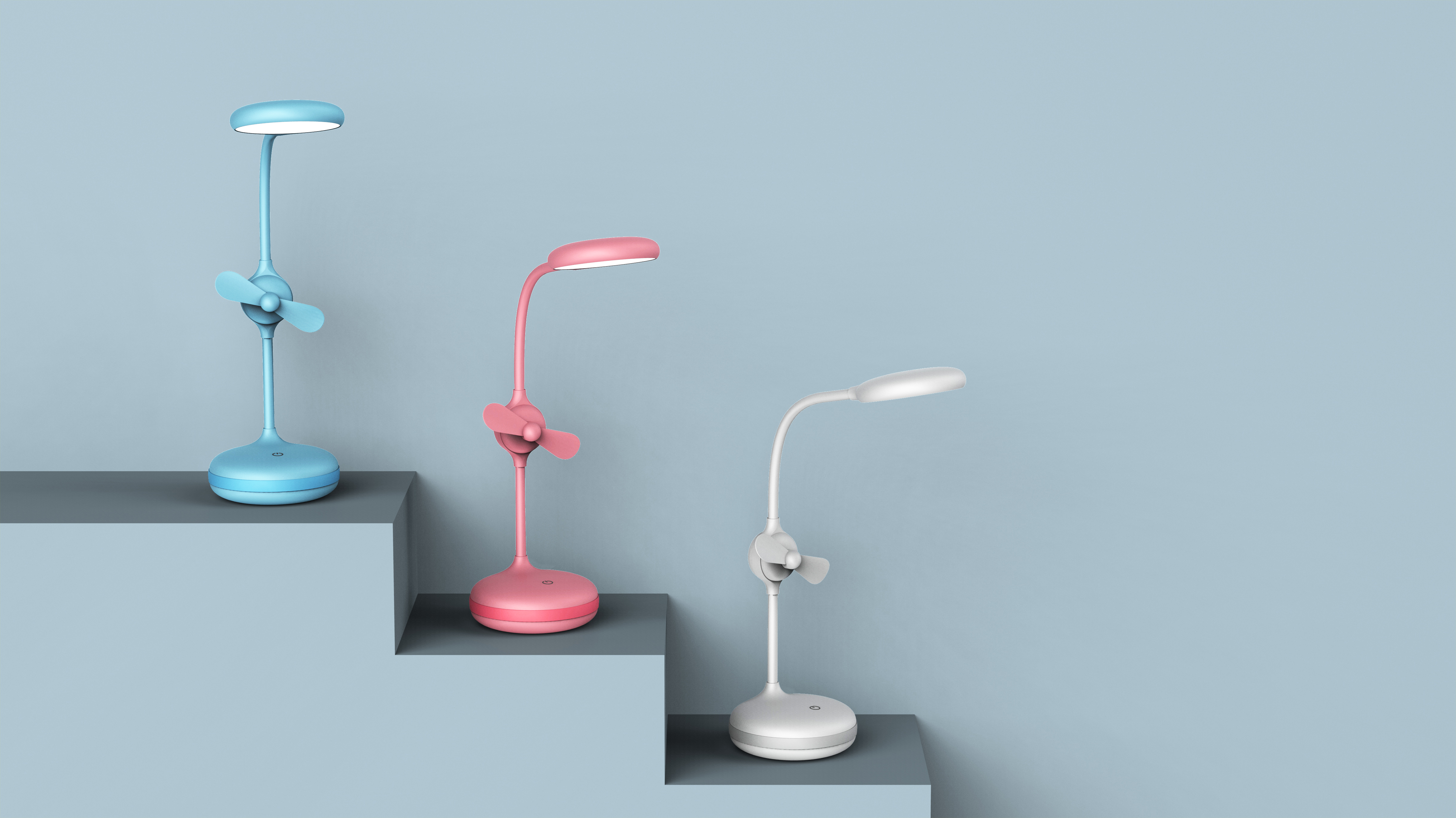 kawaii，Macaroon，Desk lamp，Fan，