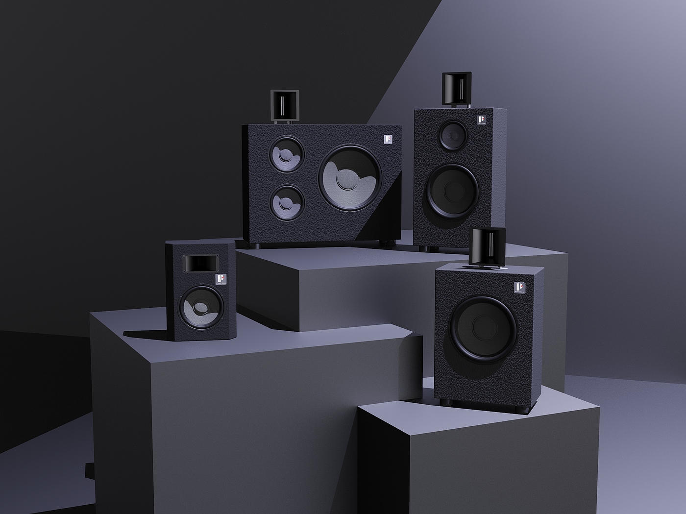 STRONG，loudspeaker box，Render，