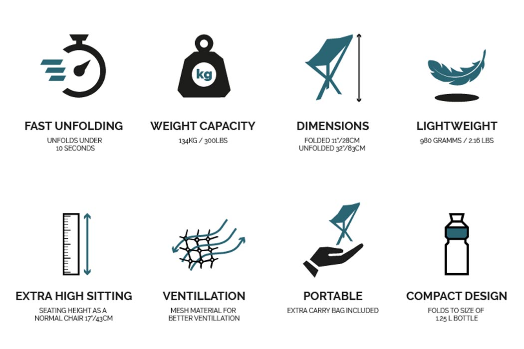 Stretch，chair，outdoors，Three legged chair，Campster，