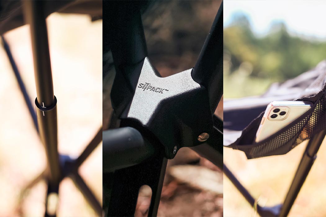 Stretch，chair，outdoors，Three legged chair，Campster，