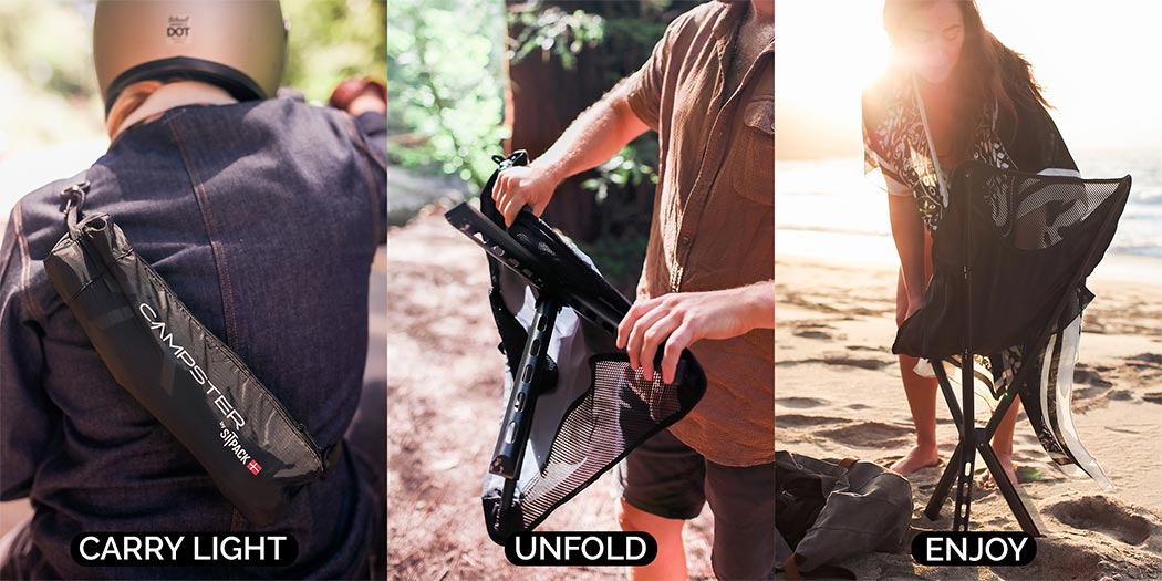 Stretch，chair，outdoors，Three legged chair，Campster，