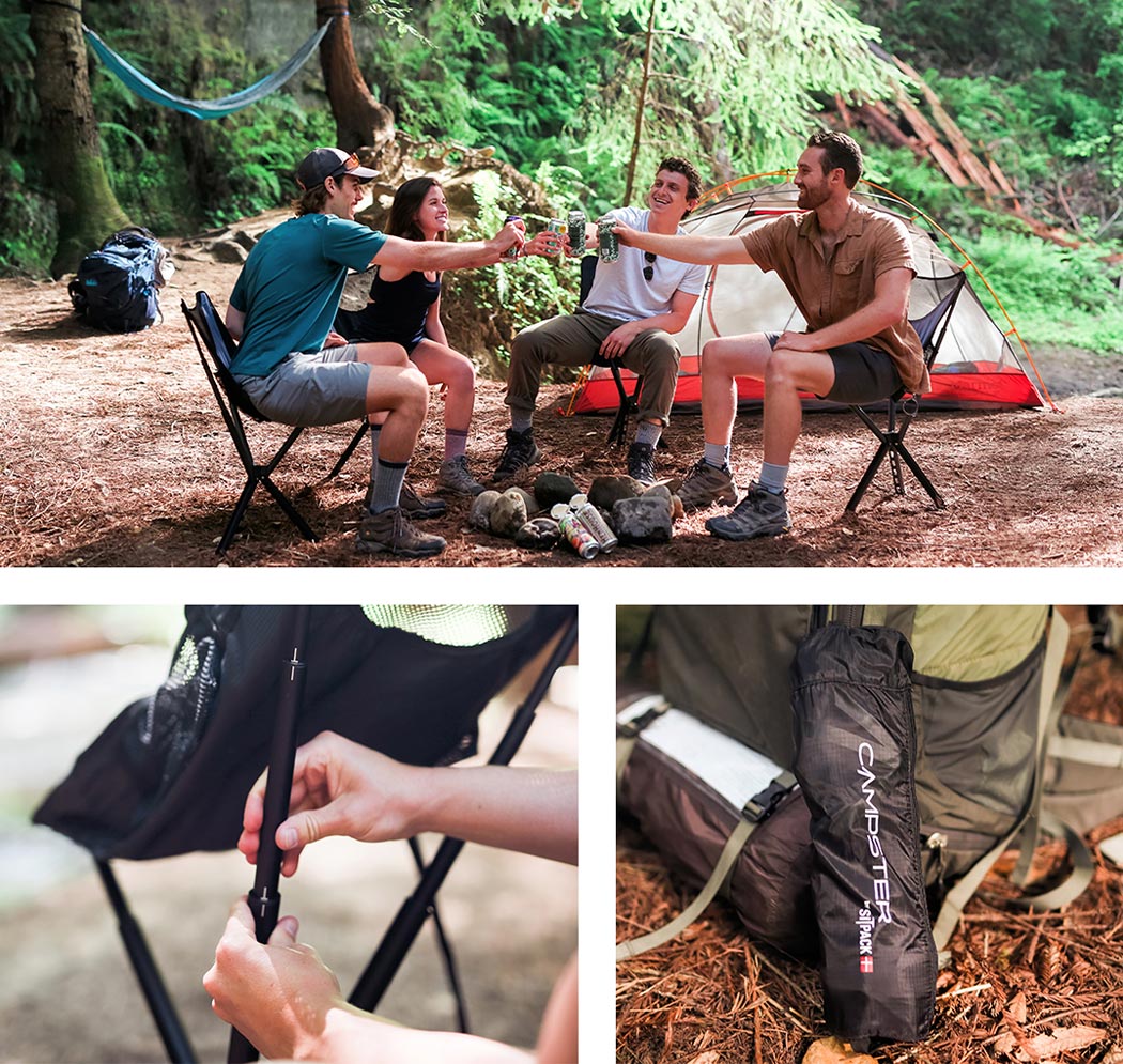 Stretch，chair，outdoors，Three legged chair，Campster，